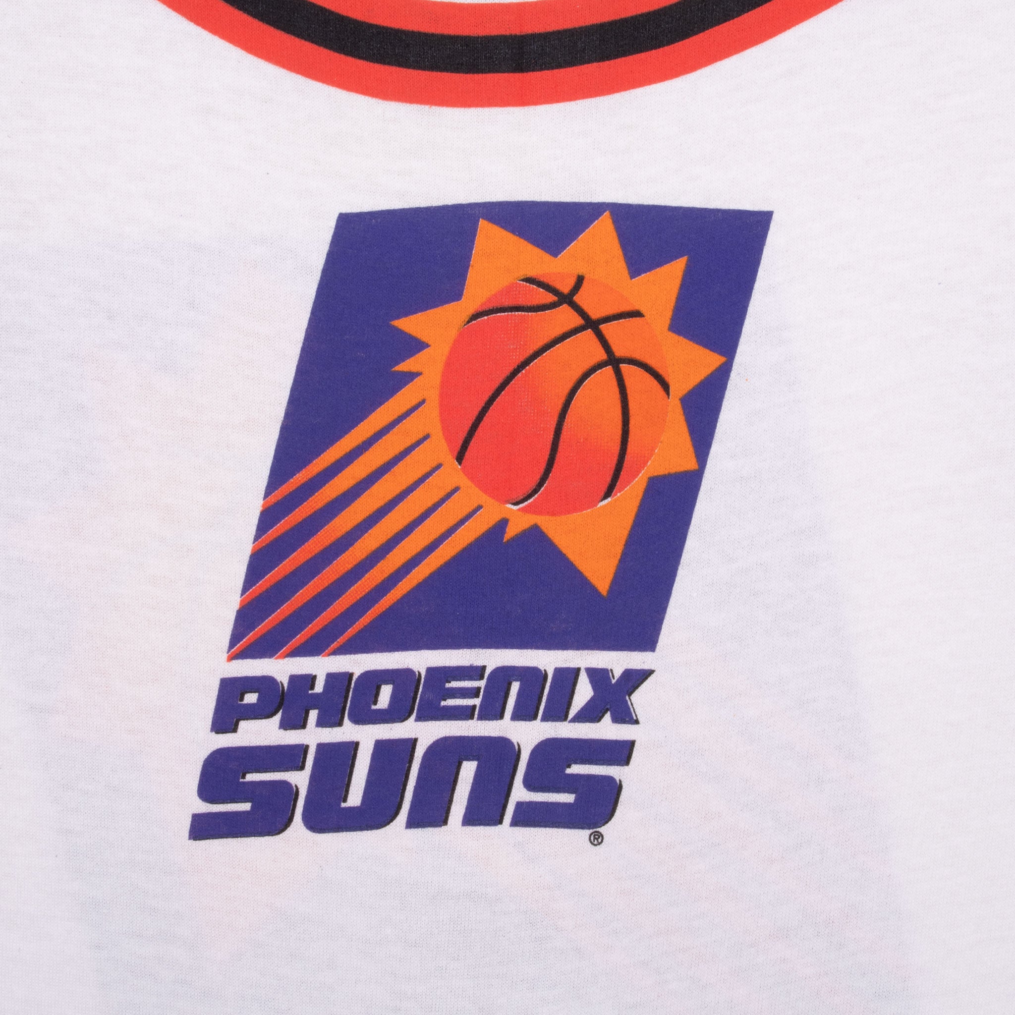 Vintage Nba Phoenix Suns 1990S White Tee Shirt Size XL Deadstock With Single Stitch Sleeves