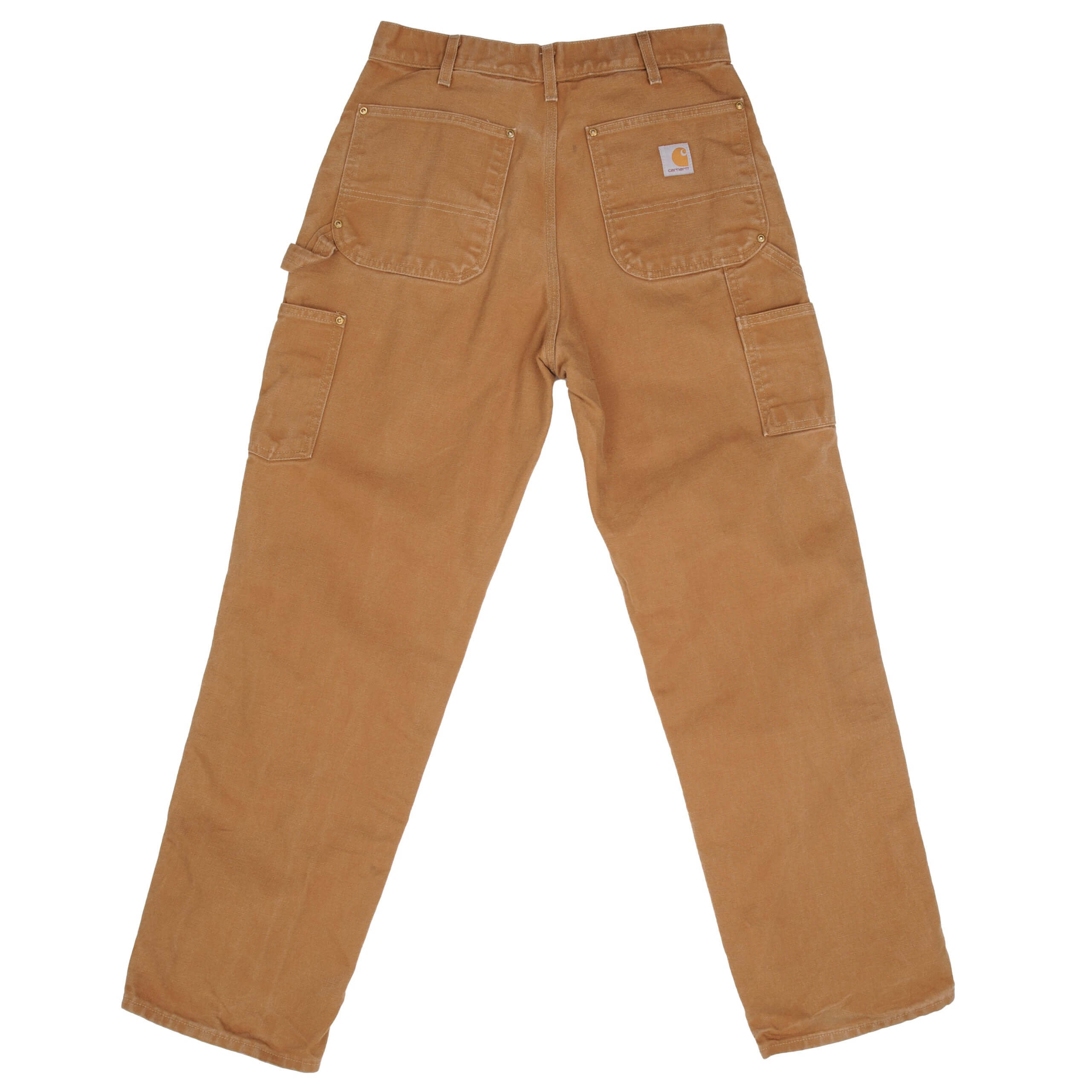 Vintage Carhartt Carpenter Double Knee Sandstone Pants 1990S Size 32X32 Made In USA  Size on Tag 32X32  Actual Size 30X31