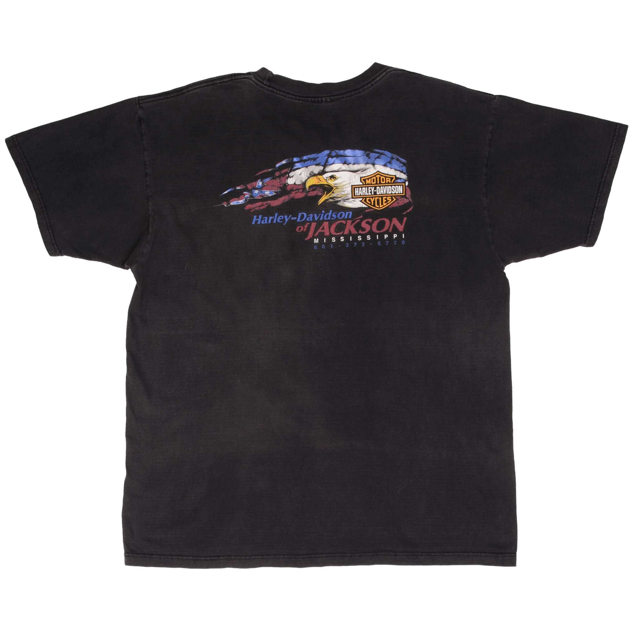 Vintage Harley Davidson Of Jackson Mississippi Eagle 1990S Tee Shirt Size XL