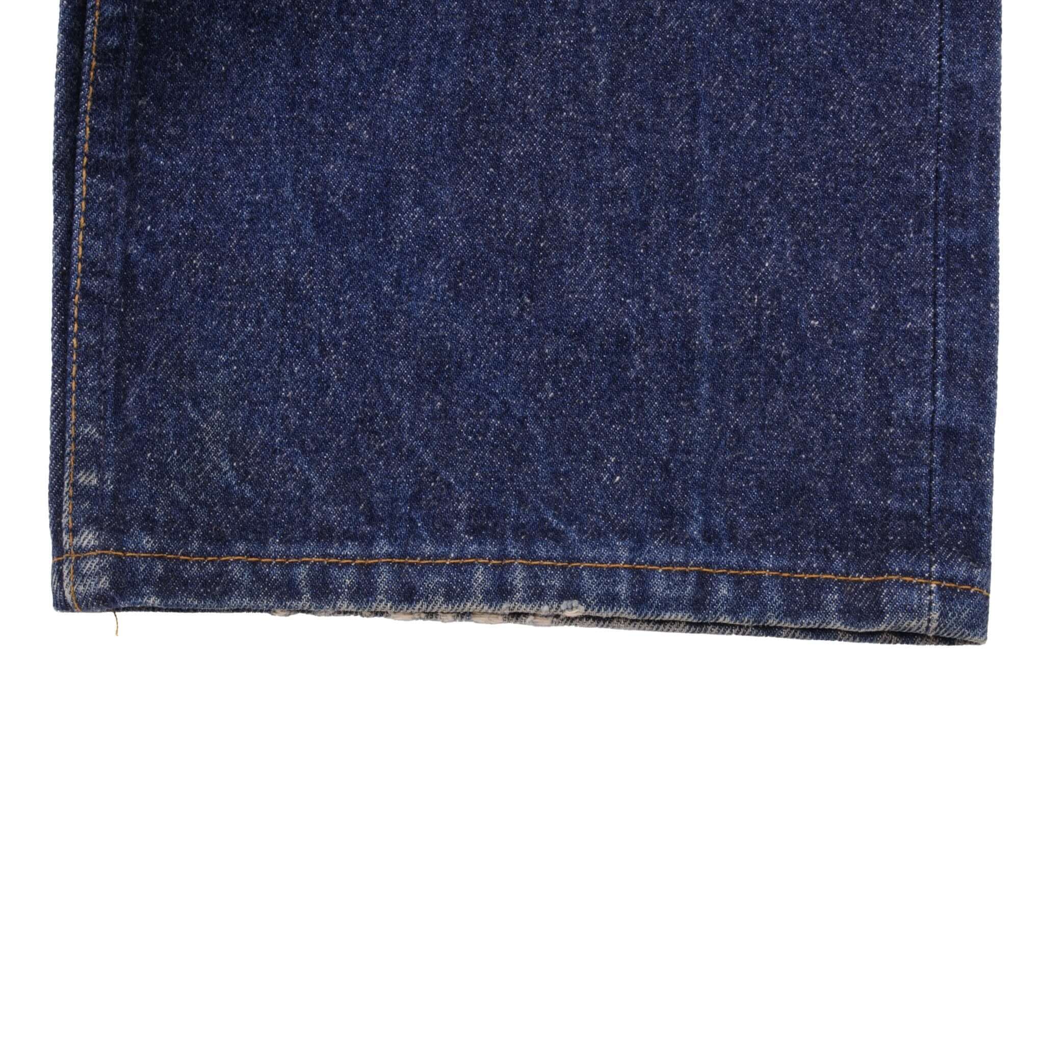 Beautiful Indigo Levis 501 Jeans 1980s Made in USA with Dark Wash Size on tag 40X30 Actual Size 38X28 Back Button #522