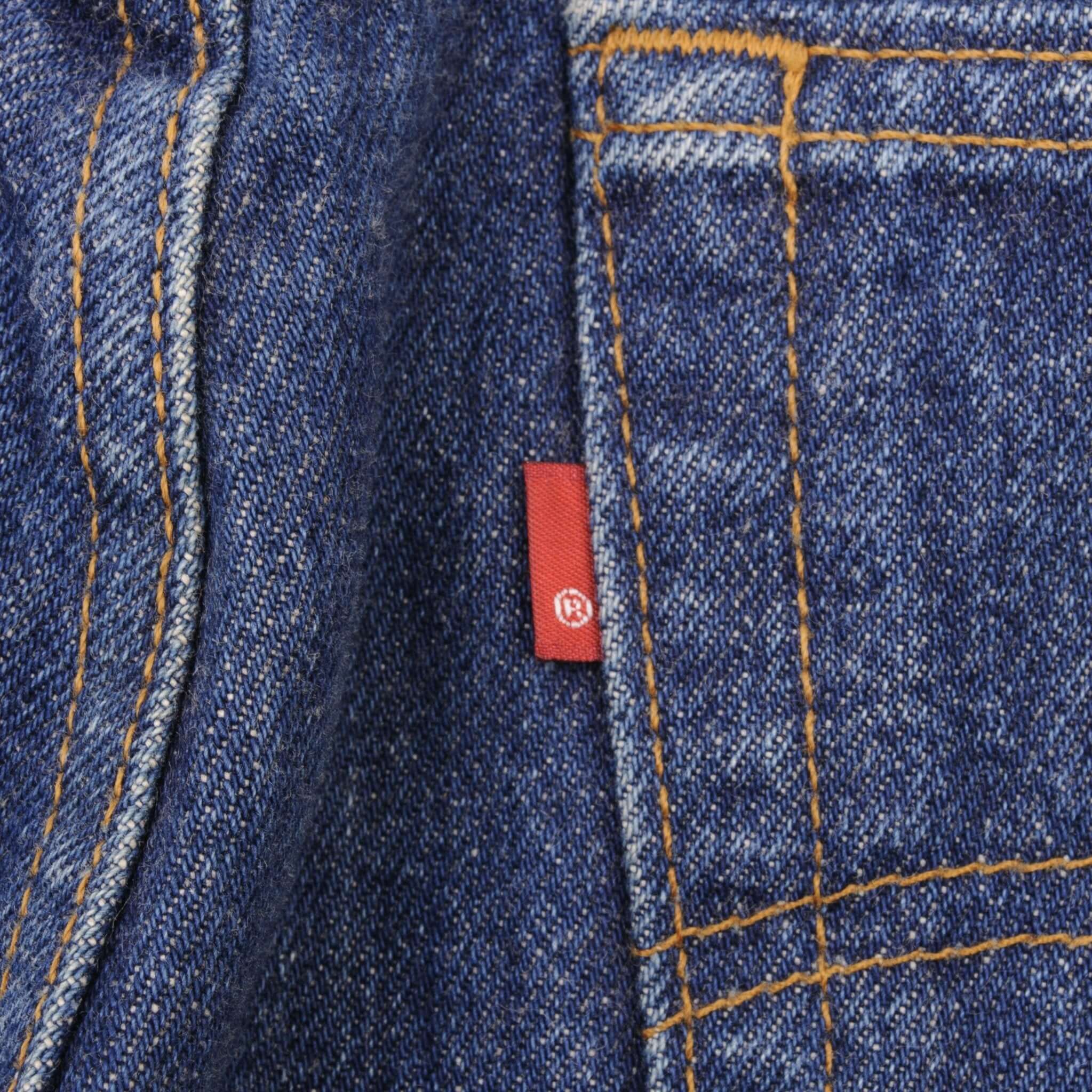 Beautiful Indigo Levis 501 Jeans 1980s Made in USA with Dark Wash Size on tag 40X30 Actual Size 38X28 Back Button #522