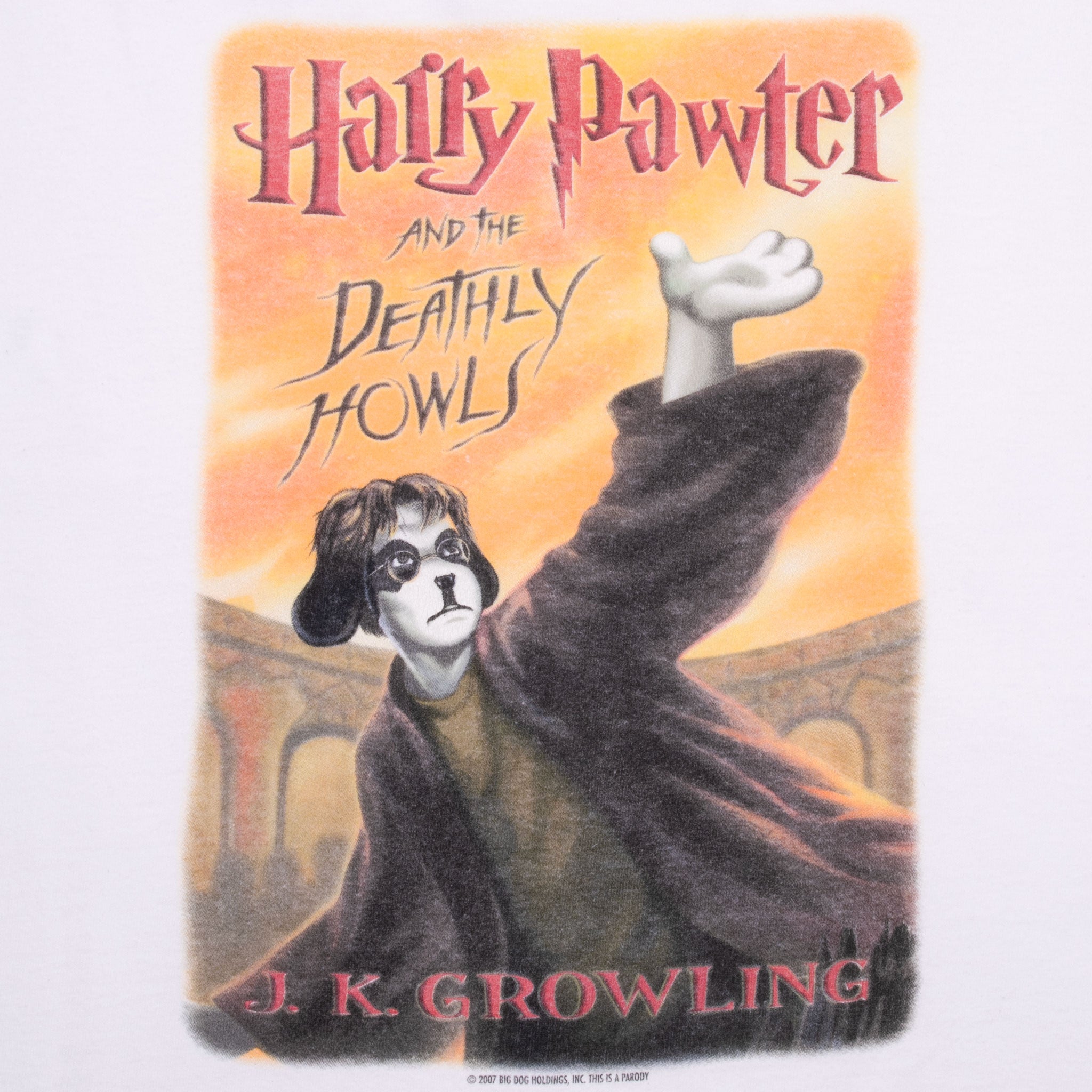 Vintage Big Dogs Hairy Pawter 2007 Tee Shirt Size XL