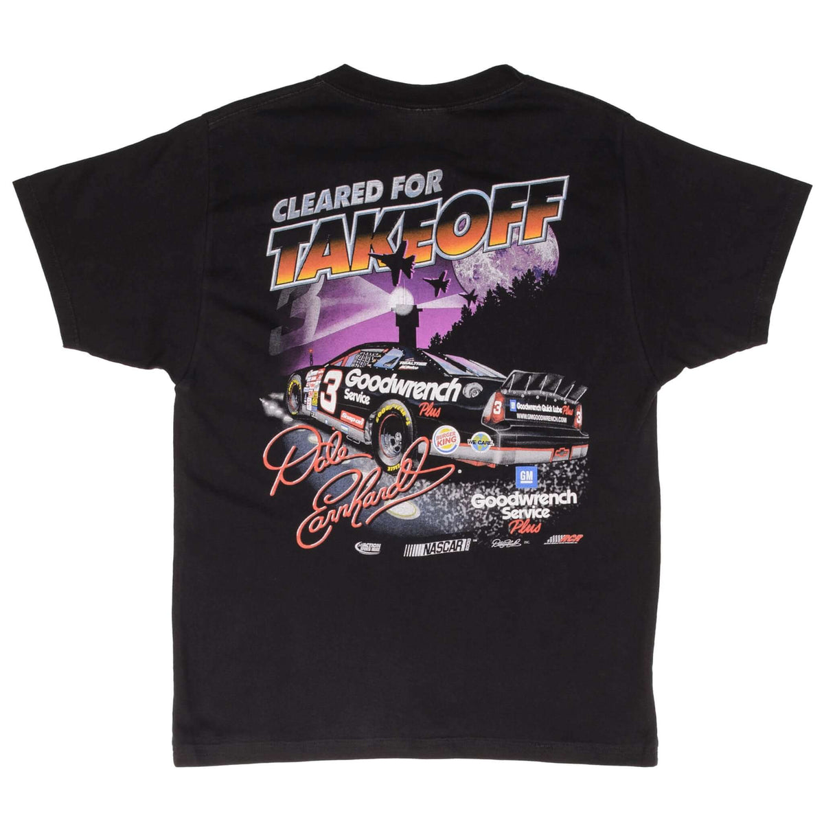 Vintage Nascar Dale Earnhardt Jet Black Attack 2000 Tee Shirt Size Large