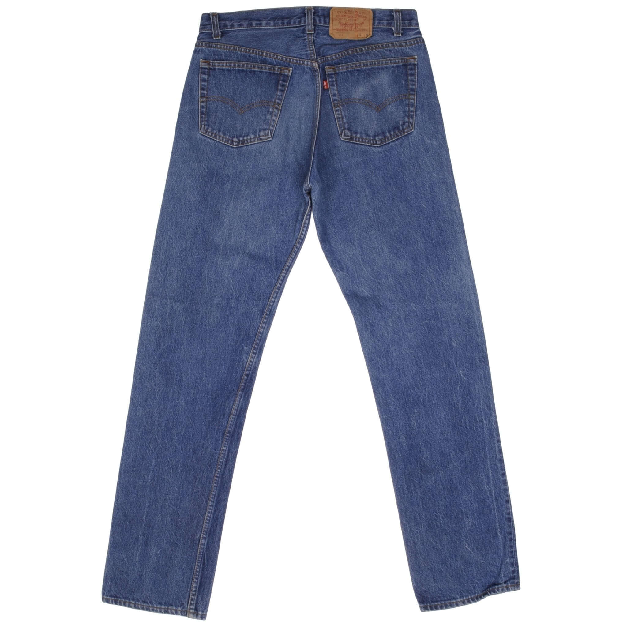 Beautiful Indigo Levis 501 Jeans 1980s Made in USA with Medium Wash Size on tag 34X36 Actual Size 33X33 Back Button #546