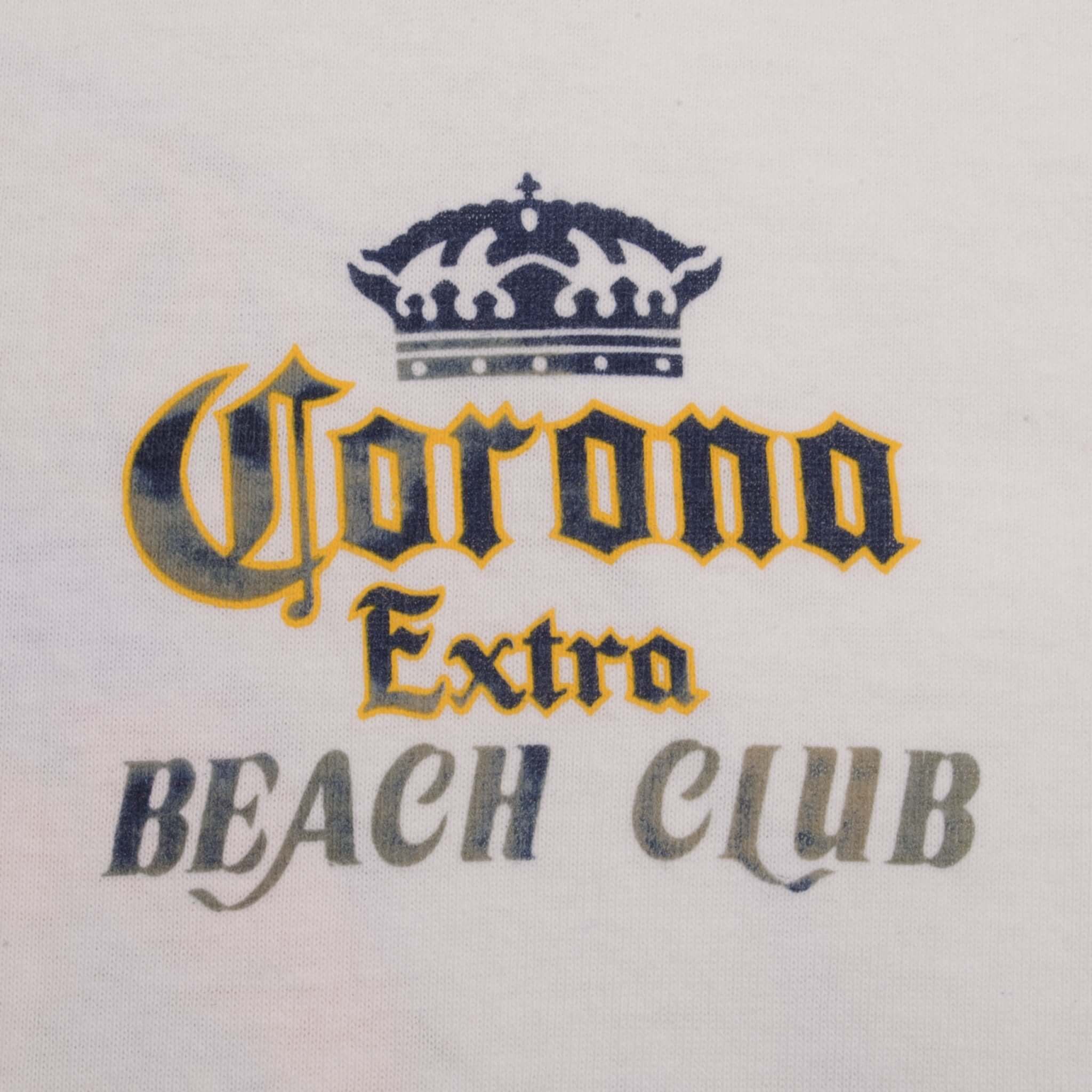 Vintage Corona Beach Club Member Tee Shirt 1990S Size XL Made In Usa With Single Stitch Sleeves
