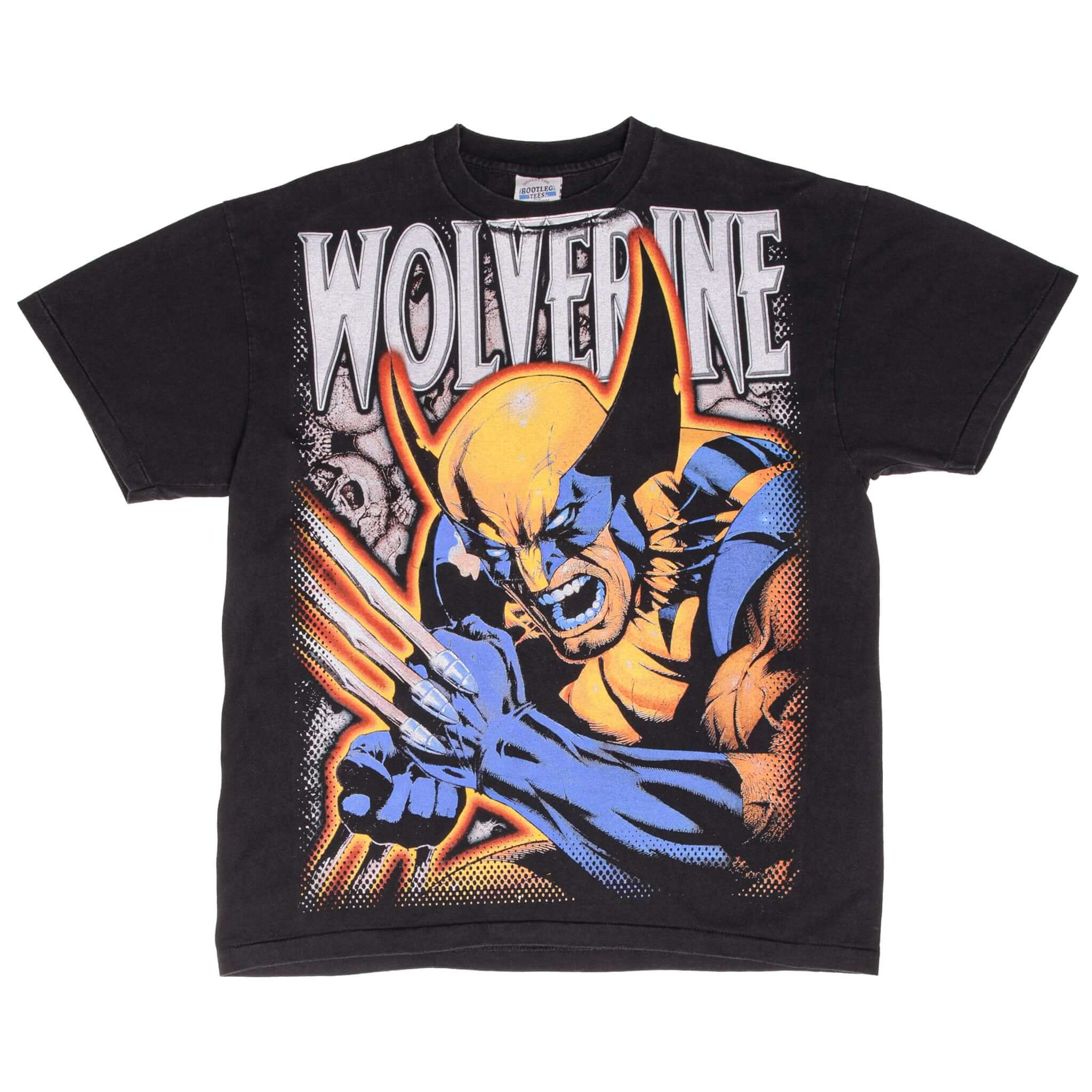 Bootleg Marvel Xmen Wolverine All Over Print Good Defense Is Good Attack Tee Shirt Size Xl Single Stitch