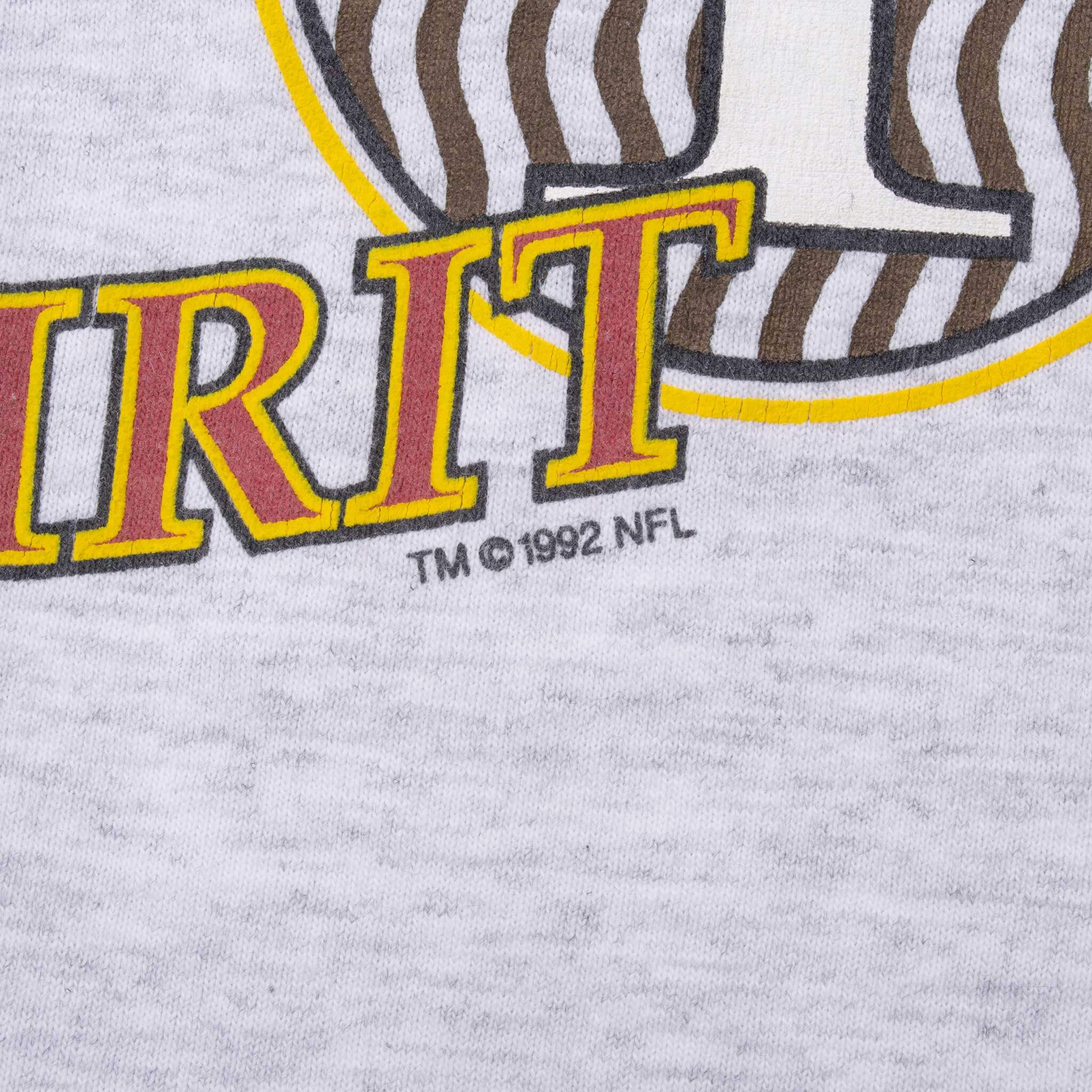 Vintage Nfl Washington Redskins 1992 3/4 Sleeves Tee Shirt Size XL Made In Usa