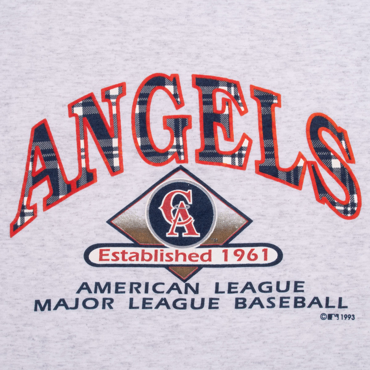 California Angels front graphic with team logo and American League text