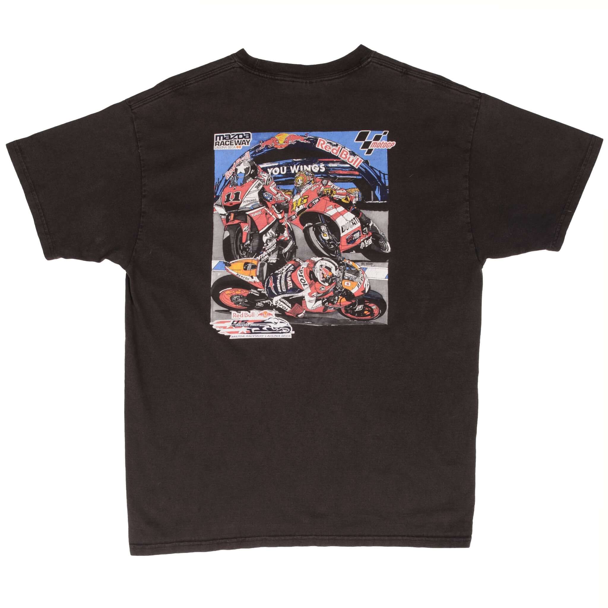 Vintage Moto Gp Us Red Bull Grand Prix 2000S Tee Shirt Size Large