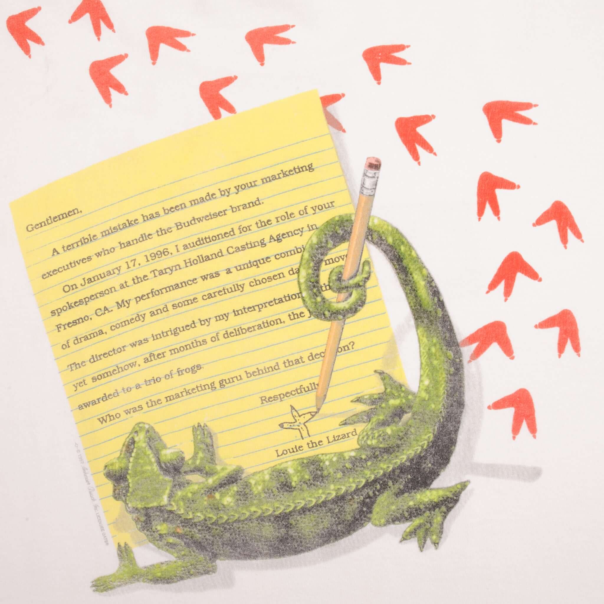 Vintage Budweiser Chameleons Tee Shirt 1997 Size Xl Made In USA