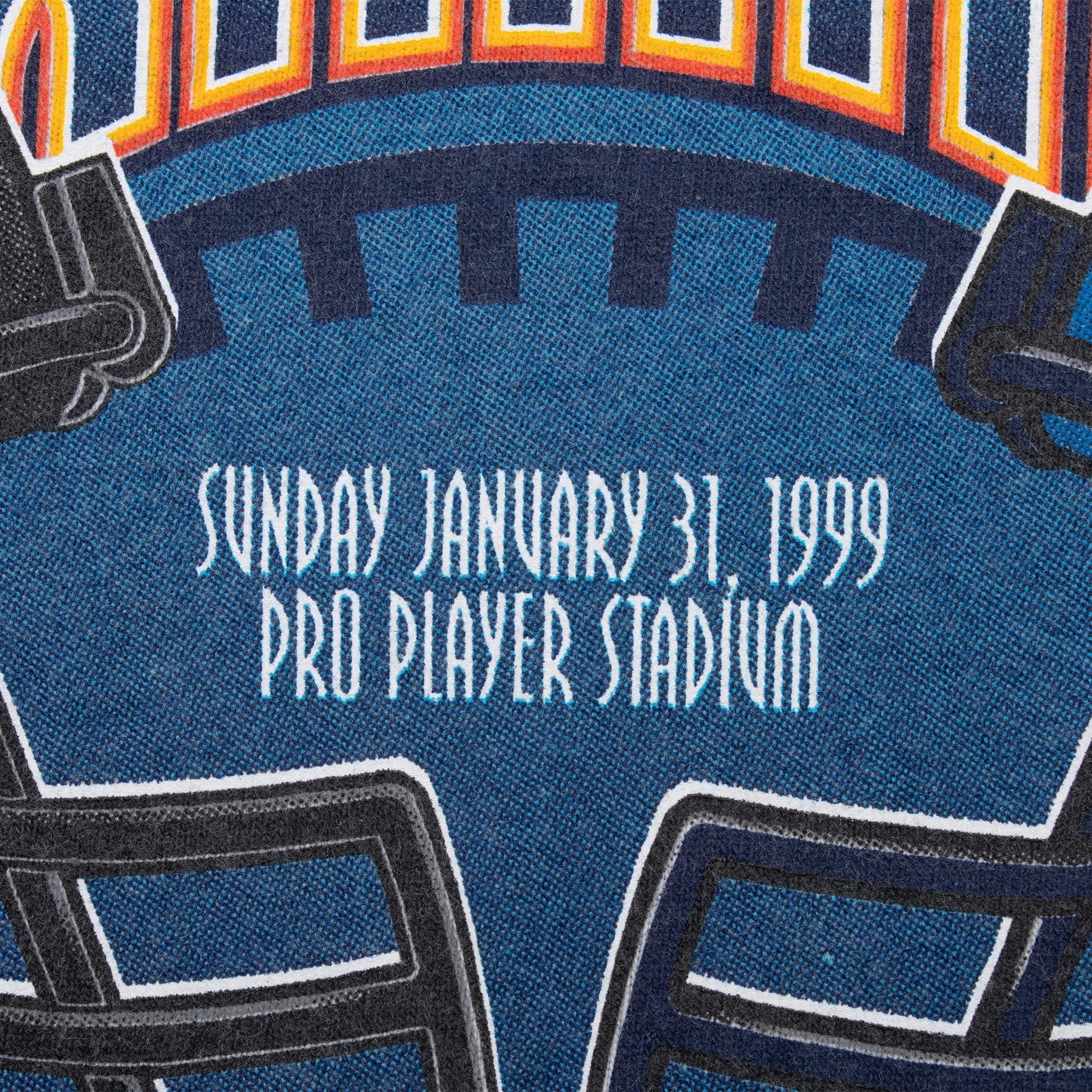 Vintage NFL Atlanta Falcons VS Denver Broncos Super Bowl XXXIII 1999 Tee Shirt Size Large With Single Stitch Sleeves