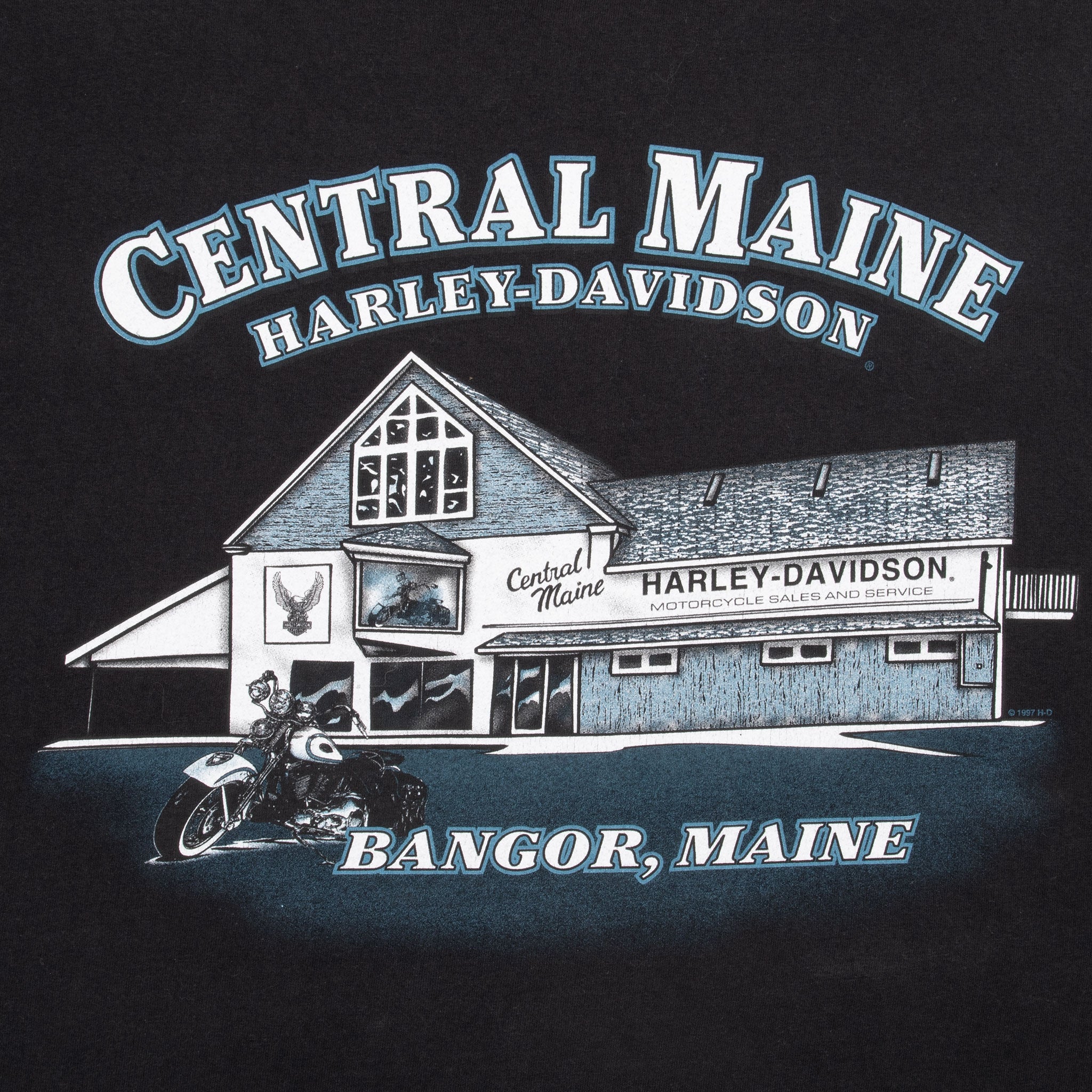 Vintage Harley Davidson Bangor Maine 1997 Tee Shirt Size XL