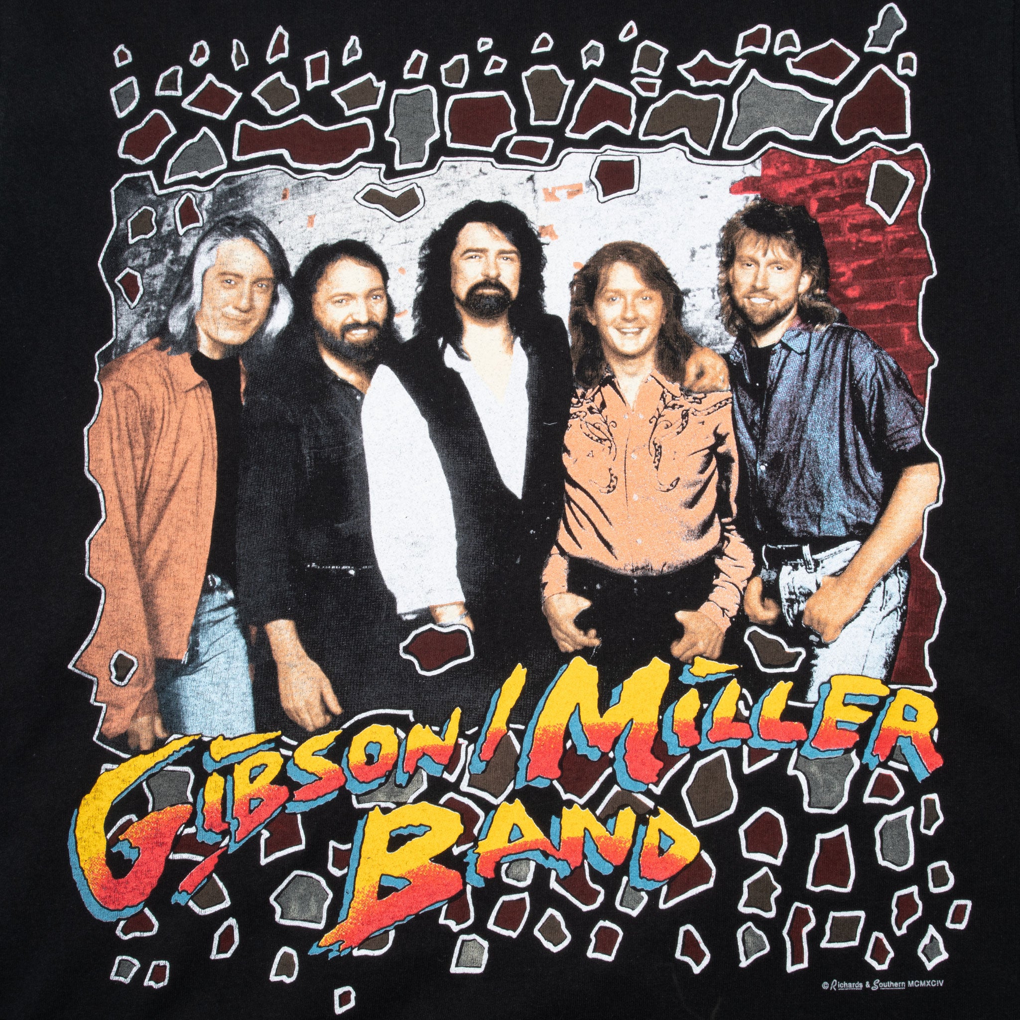 Vintage Gibson Miller Band Tour Tee Shirt 1994 Size Large Made In Usa