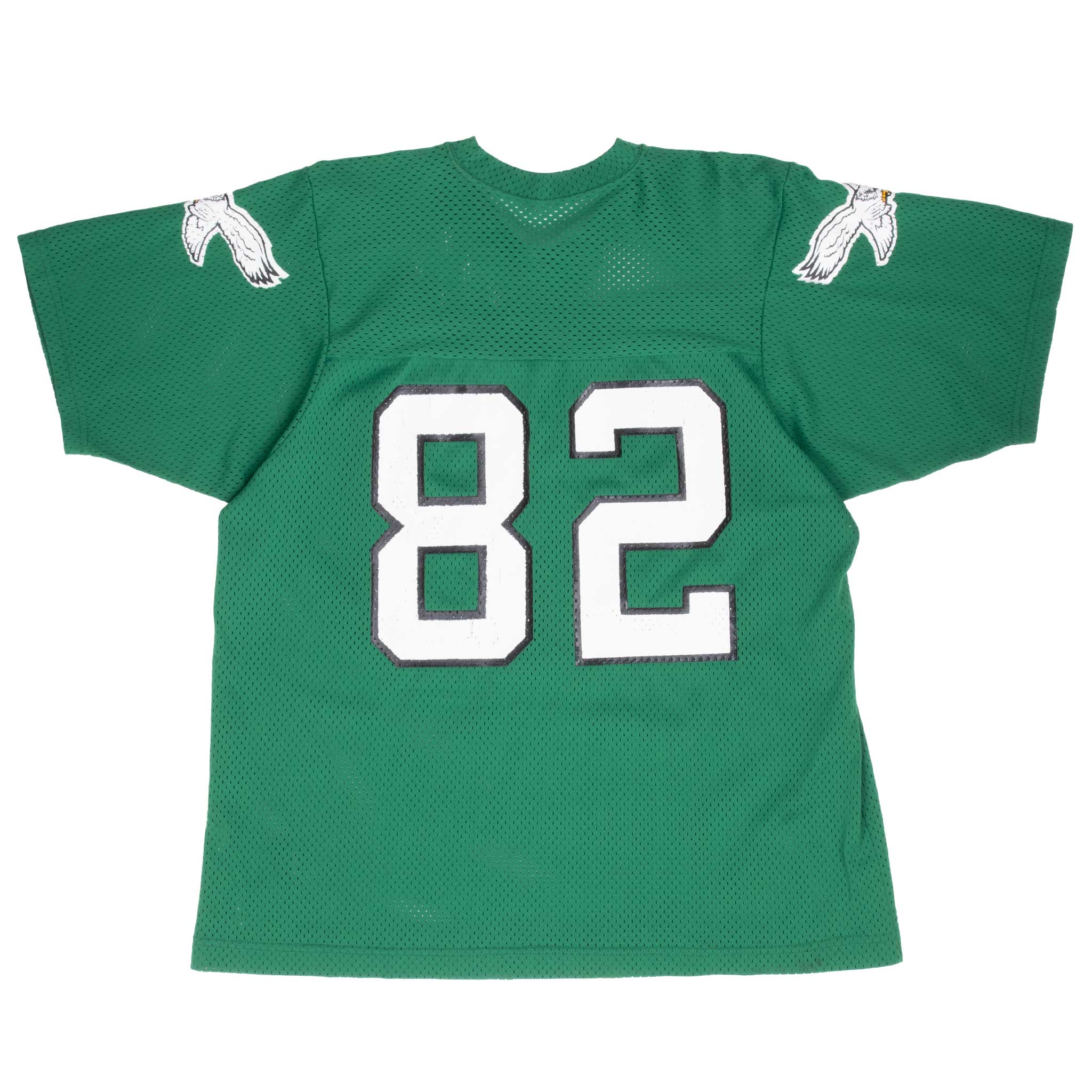 Vintage Nfl Philadelphia Eagles Mike Quick #82 Sand Knit Jersey 1980S Size XL Made In Usa