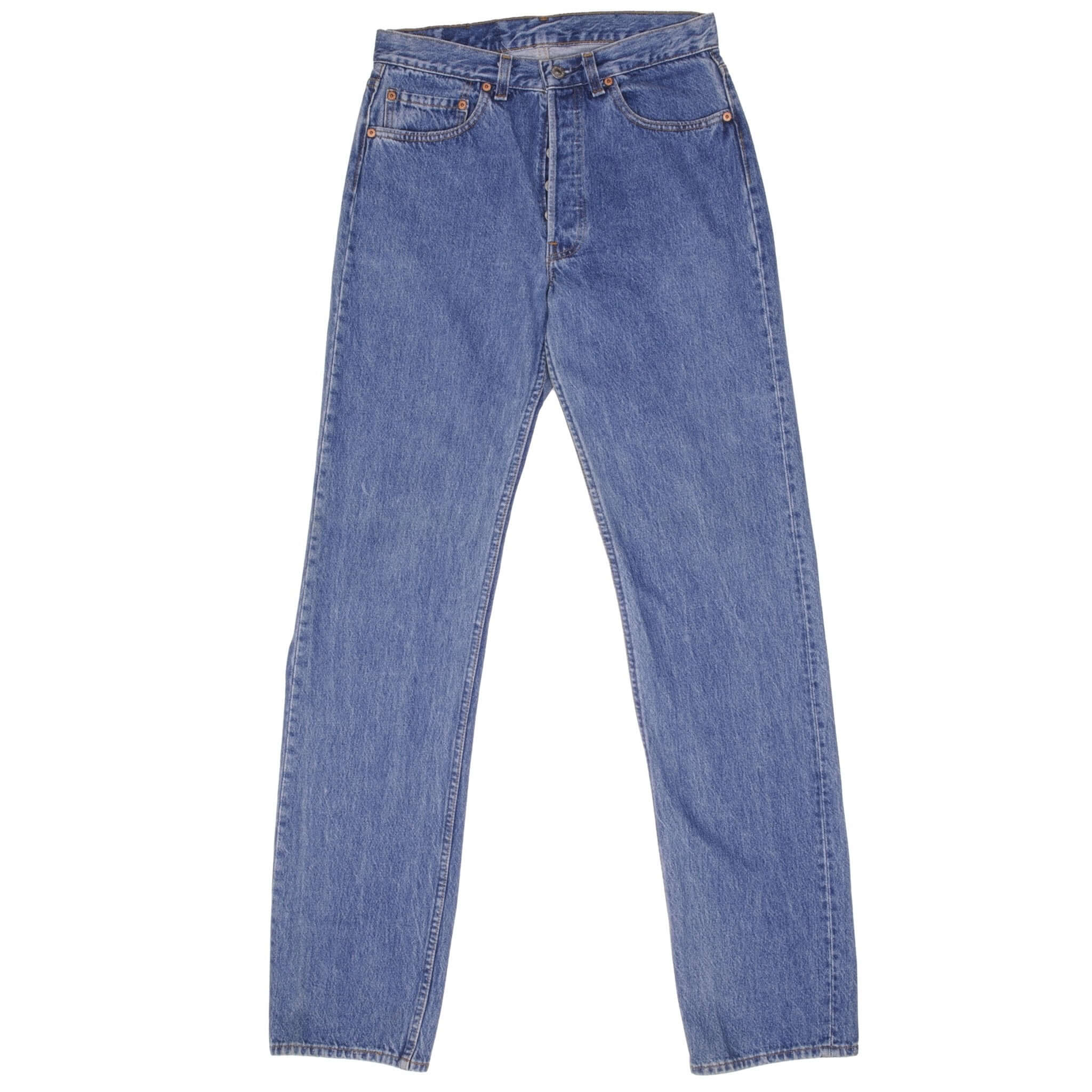 Beautiful Indigo Levis 501 Jeans 1980s Made in USA with Medium Wash Size on tag 32X36 Actual Size 30X36 Back Button #546