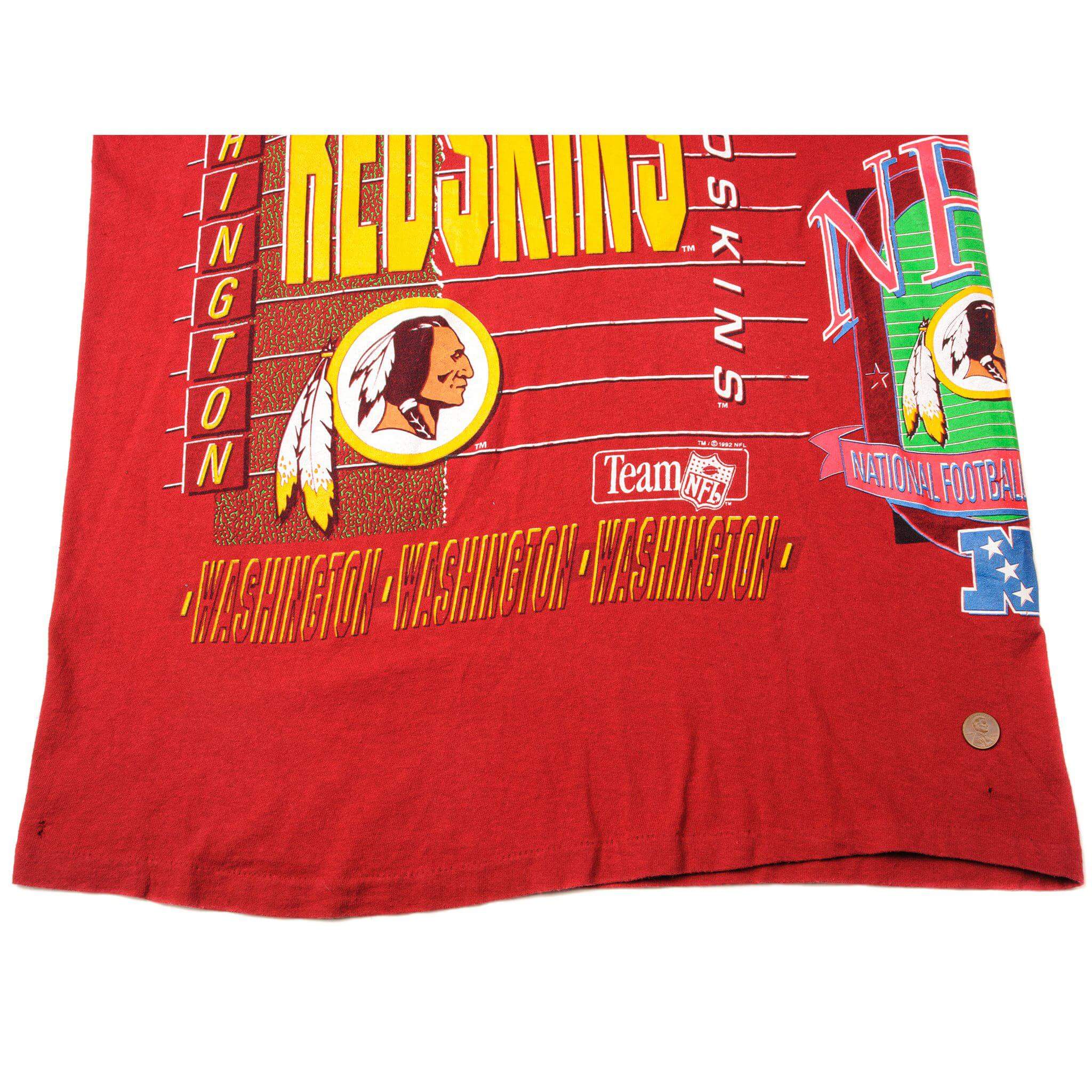 VINTAGE NFL WASHINGTON REDSKINS TEE SHIRT 1992 SIZE MEDIUM MADE IN USA