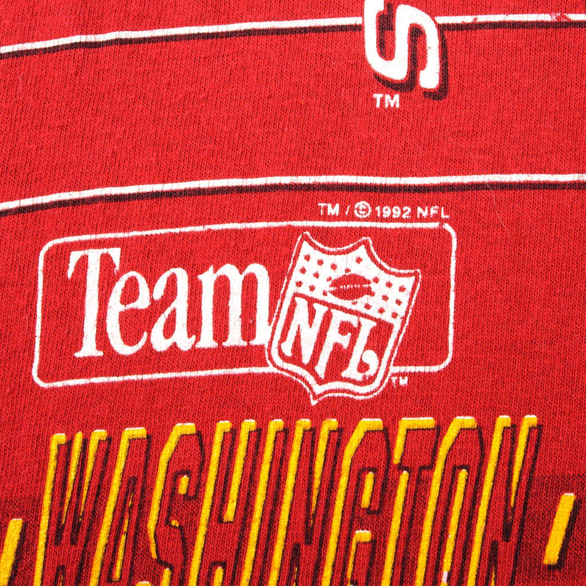 VINTAGE NFL WASHINGTON REDSKINS TEE SHIRT 1992 SIZE MEDIUM MADE IN USA