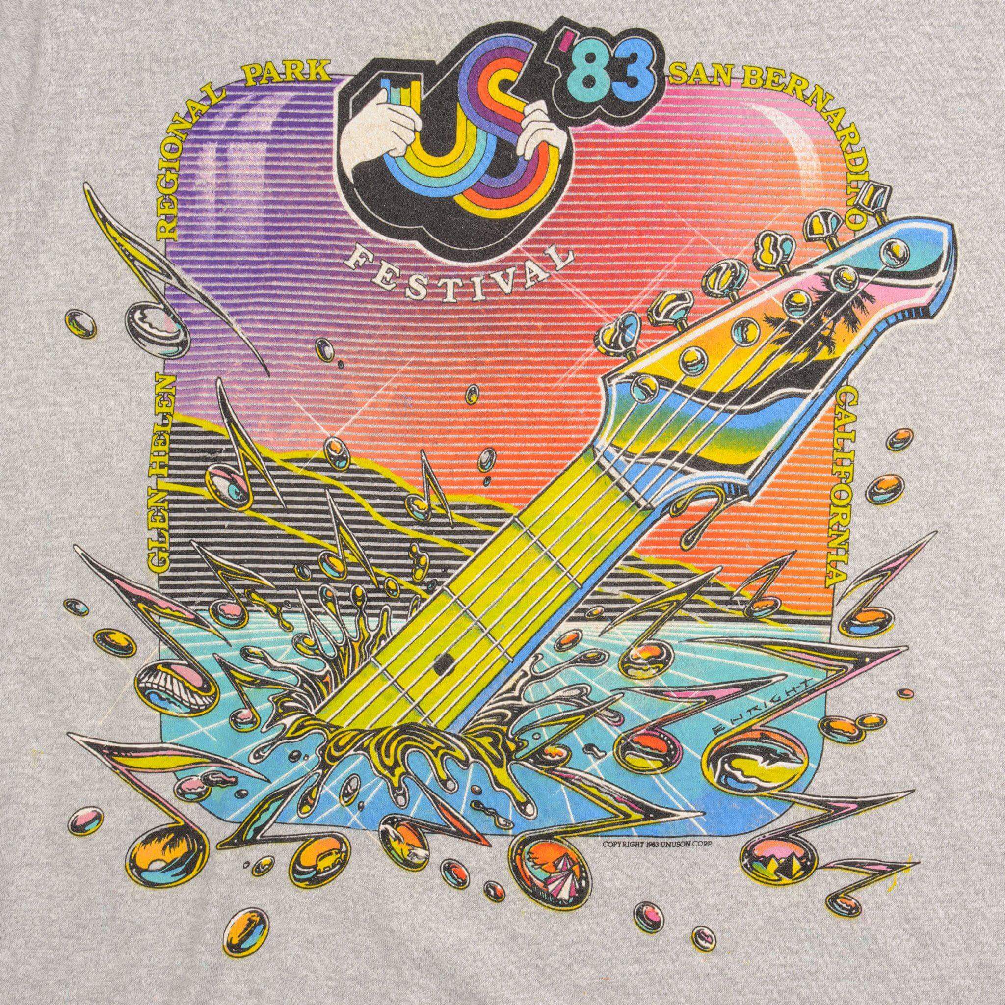 VINTAGE ORIGINAL US FESTIVAL TEE SHIRT 1983 50/50 SIZE MEDIUM