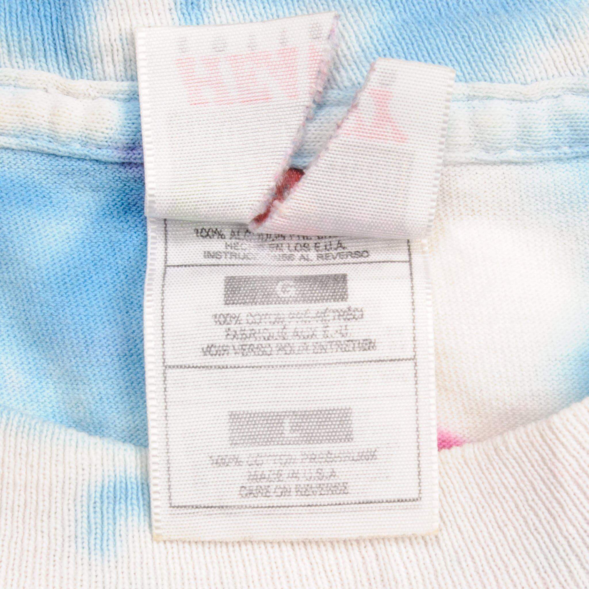 Vintage Aerosmith Nine Lives Tour Tie Dye Tee Shirt 1998 Size Large Made In USA.