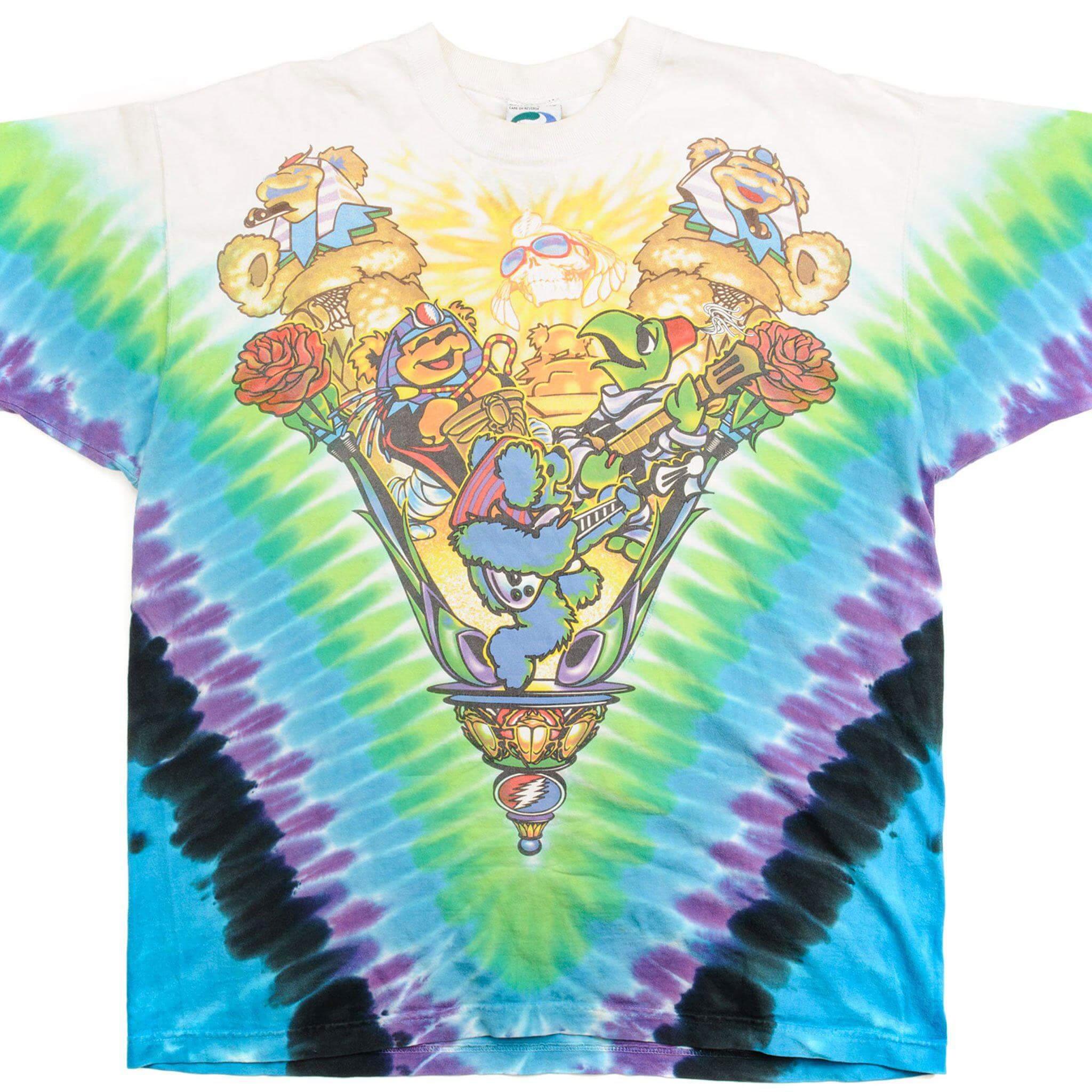 VINTAGE TIE DYE GRATEFUL DEAD TEE SHIRT BY LIQUID BLUE 1996 SIZE XL MADE IN USA