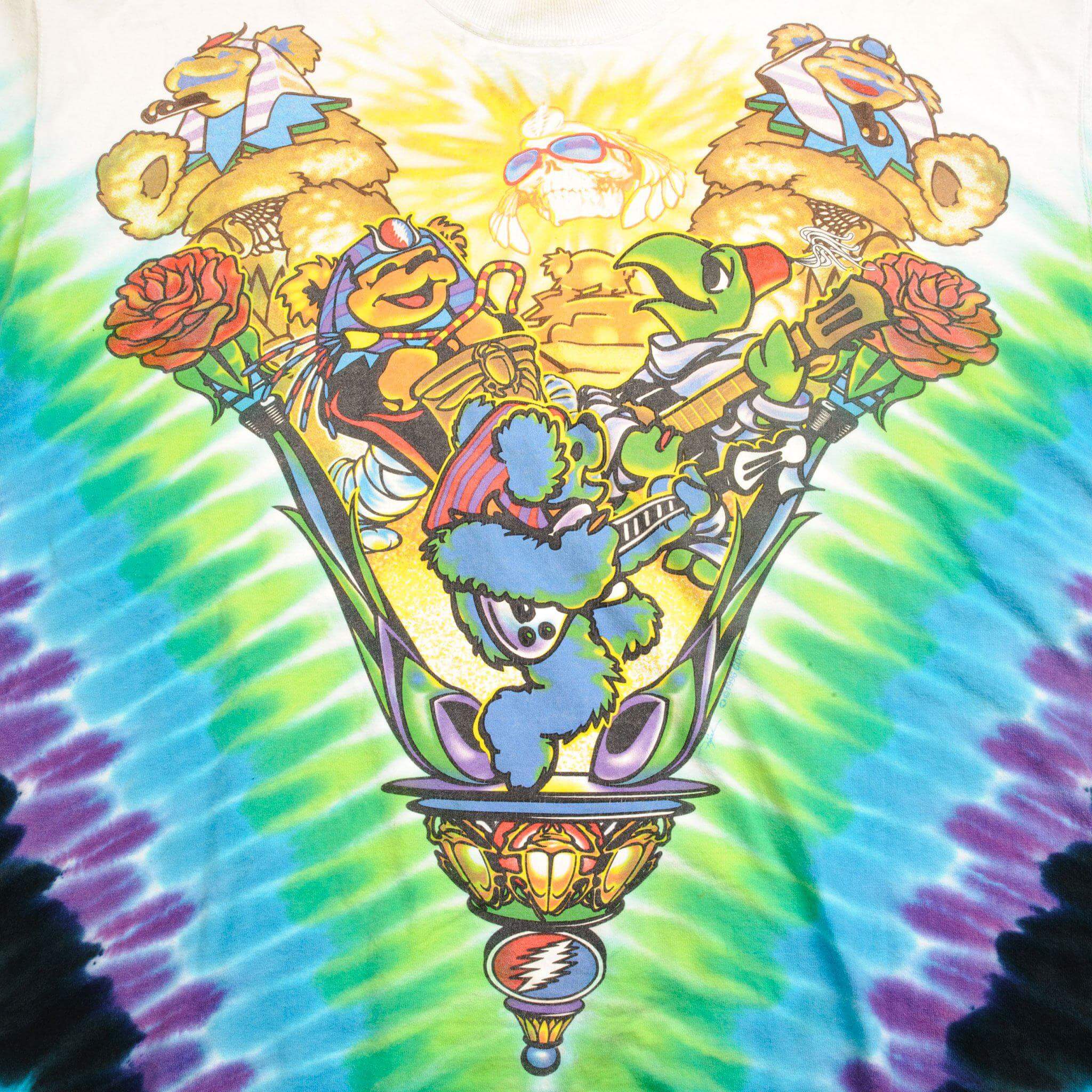 VINTAGE TIE DYE GRATEFUL DEAD TEE SHIRT BY LIQUID BLUE 1996 SIZE XL MADE IN USA