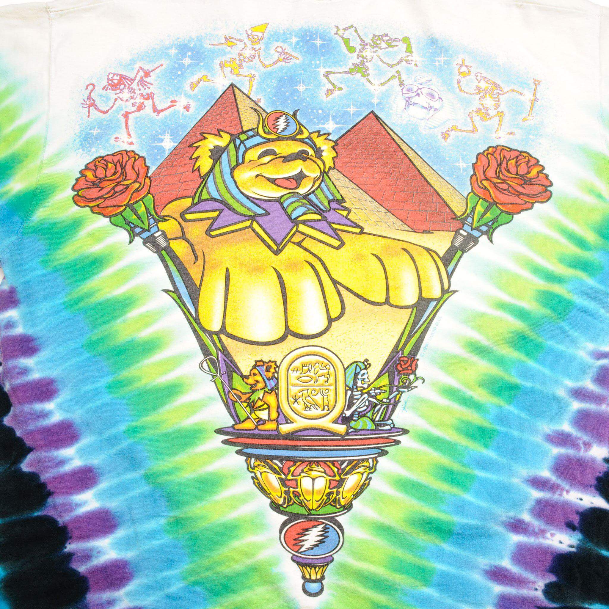 VINTAGE TIE DYE GRATEFUL DEAD TEE SHIRT BY LIQUID BLUE 1996 SIZE XL MADE IN USA