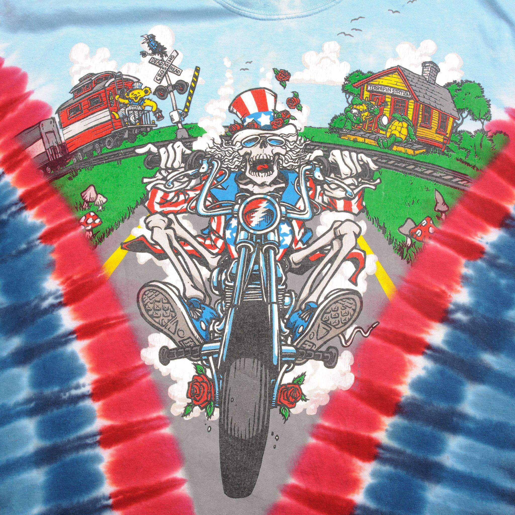 VINTAGE TIE DYE GRATEFUL DEAD TEE SHIRT BY LIQUID BLUE 2011 SIZE XL