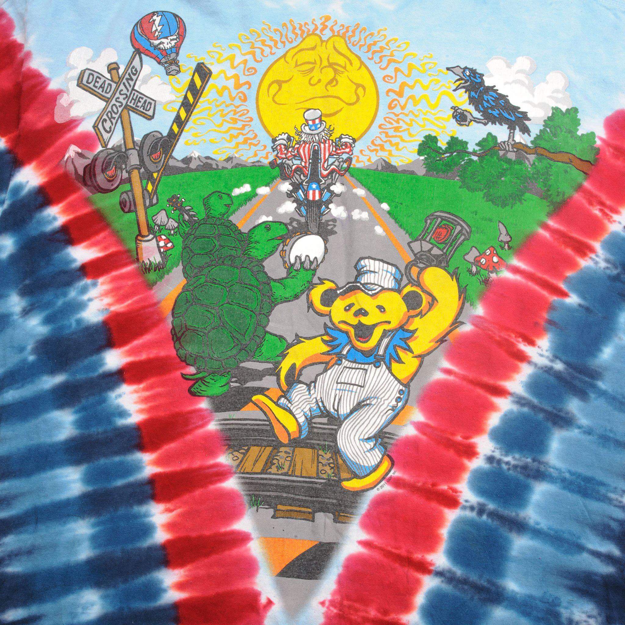 VINTAGE TIE DYE GRATEFUL DEAD TEE SHIRT BY LIQUID BLUE 2011 SIZE XL