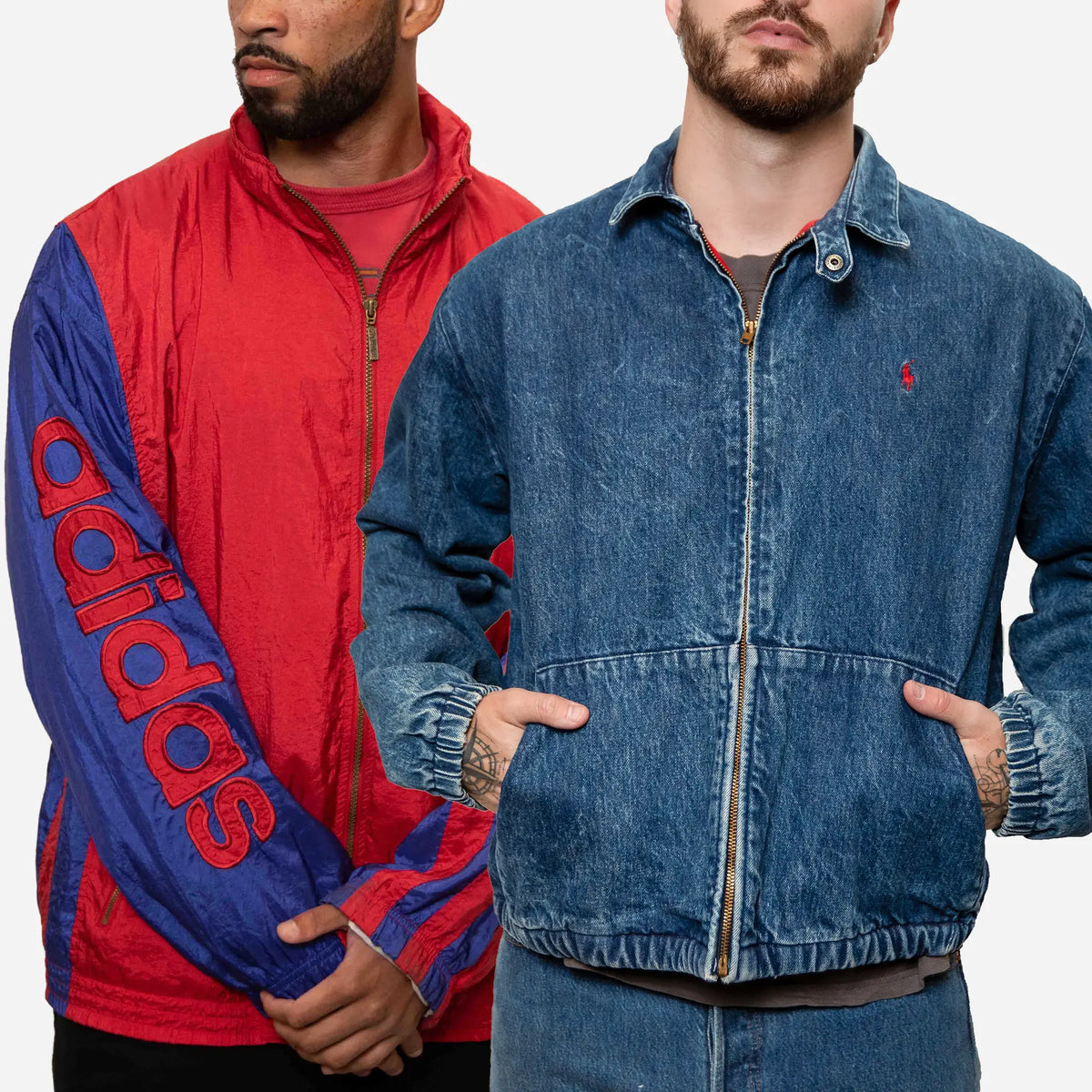 Vintage jackets including Nike, Carhartt, Levi's and Ralph Lauren