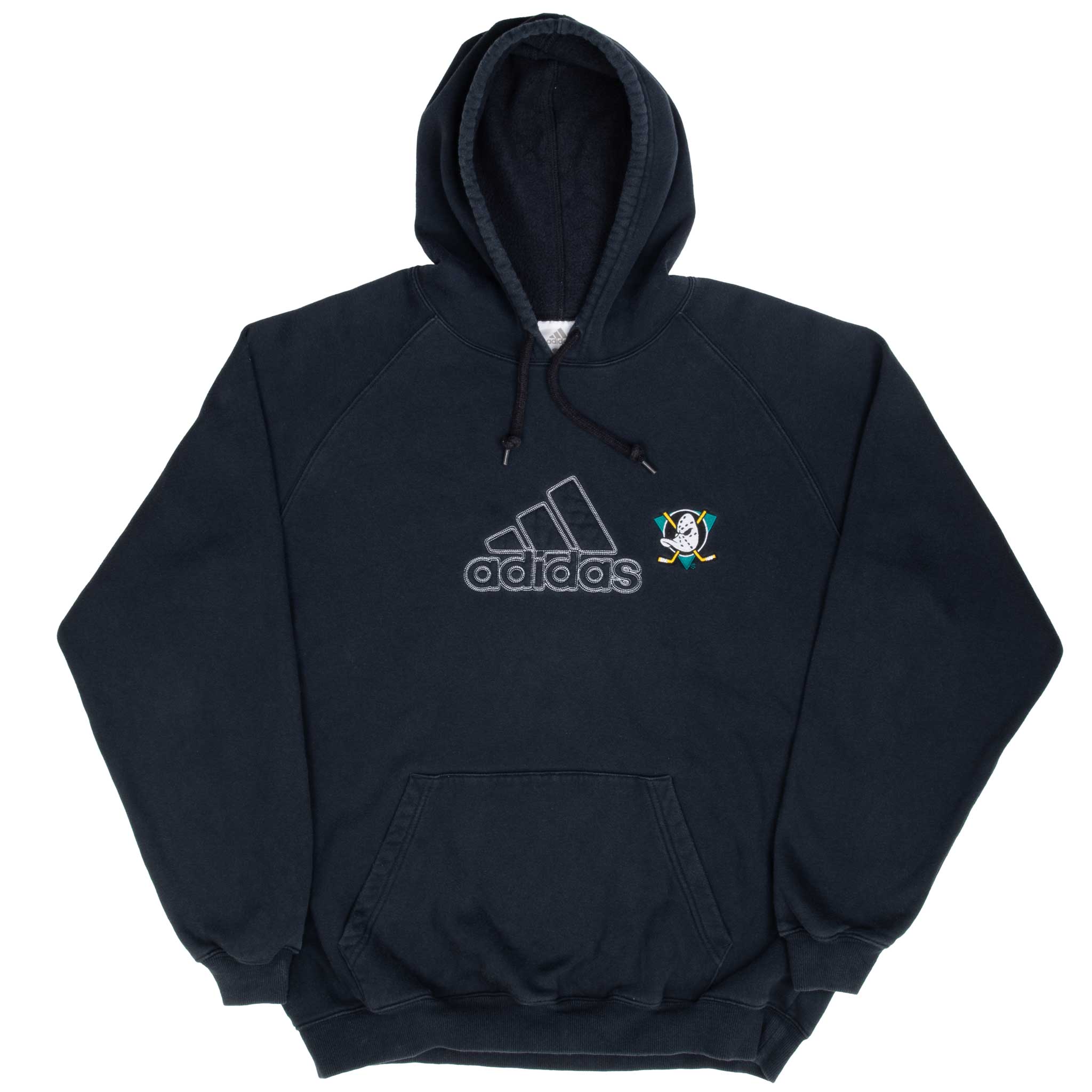 Vintage Adidas Nhl Anaheim Mighty Ducks Hoodie 2000S Sweatshirt Size Large