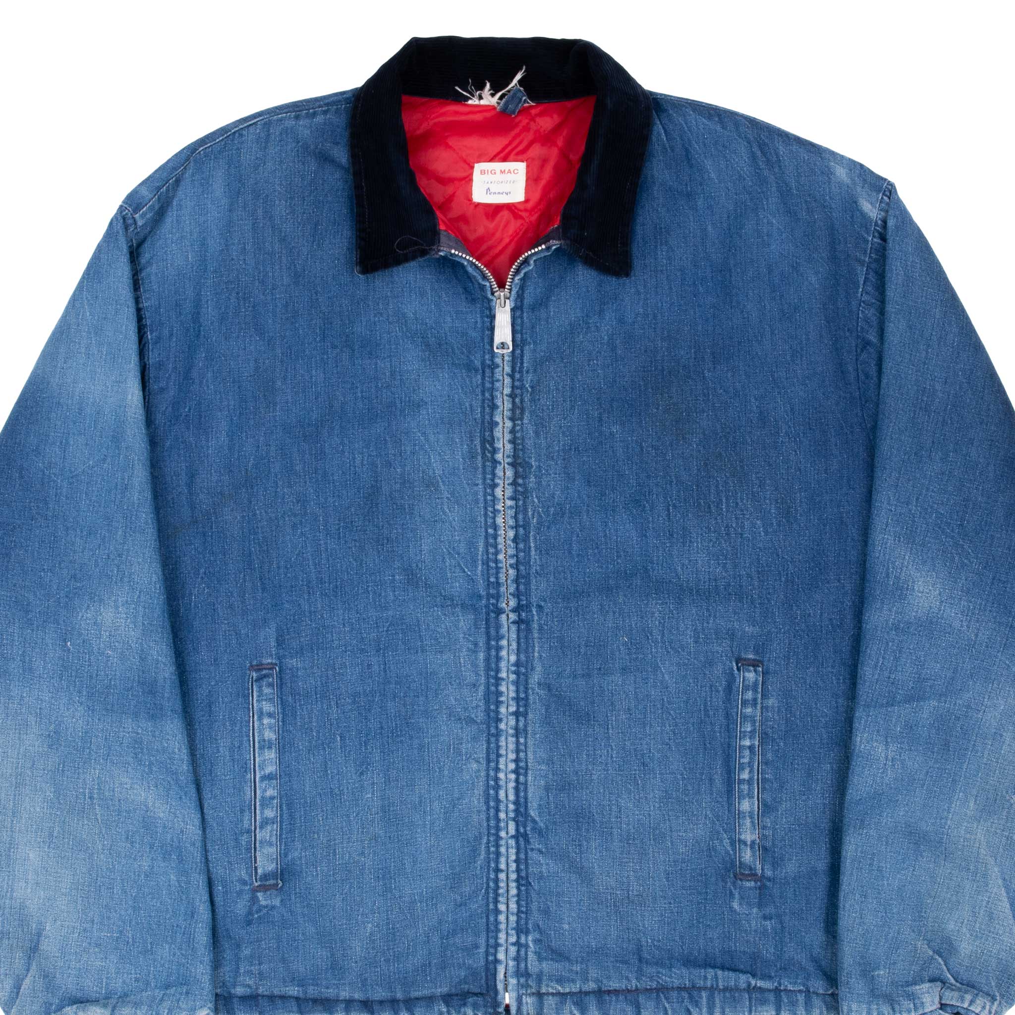 VINTAGE BIG MAC SANFORIZED DENIM CHORE WORK JACKET 1960S 2XL MADE USA Vintage rare usa