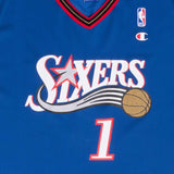 Vintage Champion Nba 76Ers #1 Diganci Jersey Late 1990S Size 44 Large