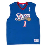 Vintage Champion Nba 76Ers #1 Diganci Jersey Late 1990S Size 44 Large