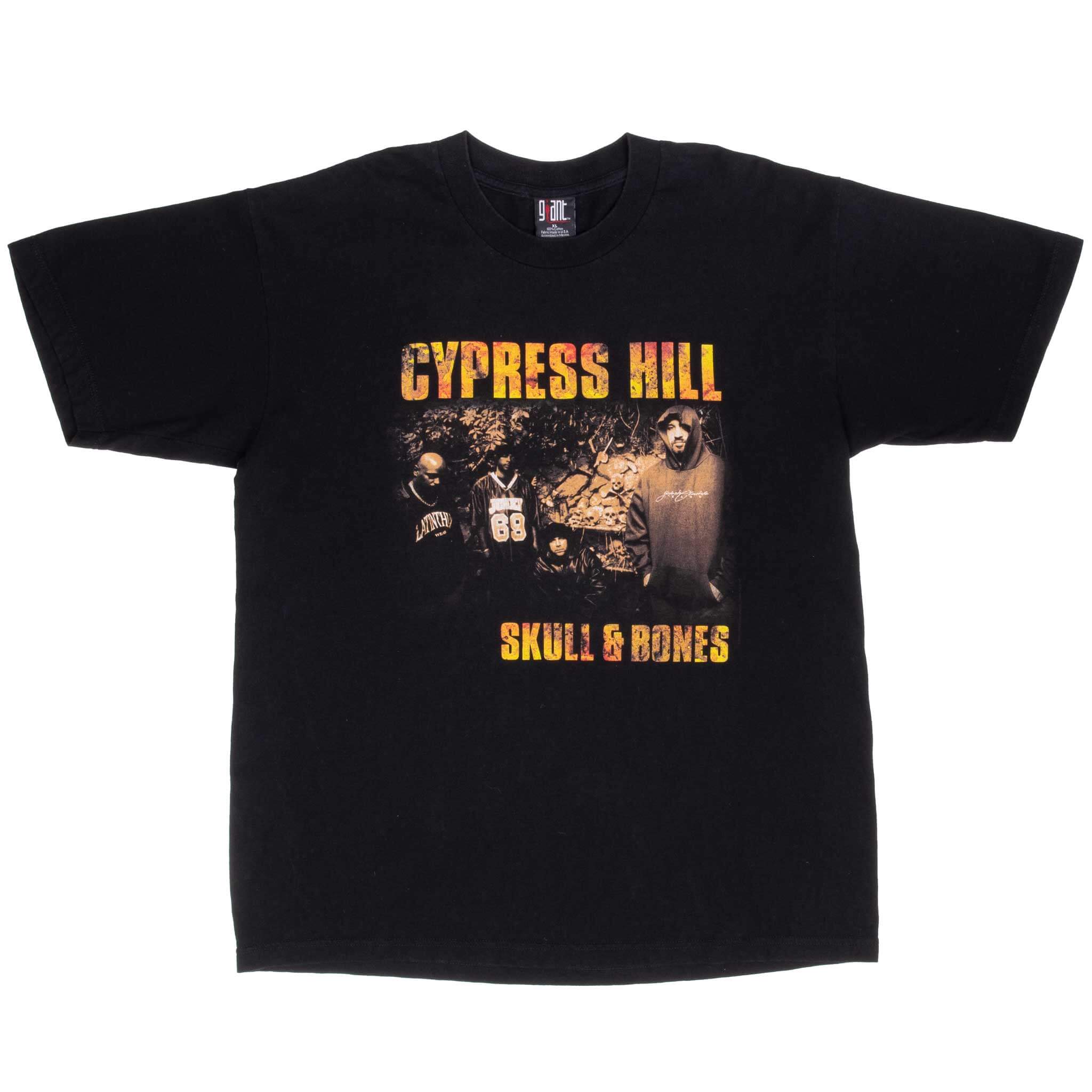 VINTAGE CYPRESS HILL SKULL AND BONES TEE SHIRT 1990S SIZE XL