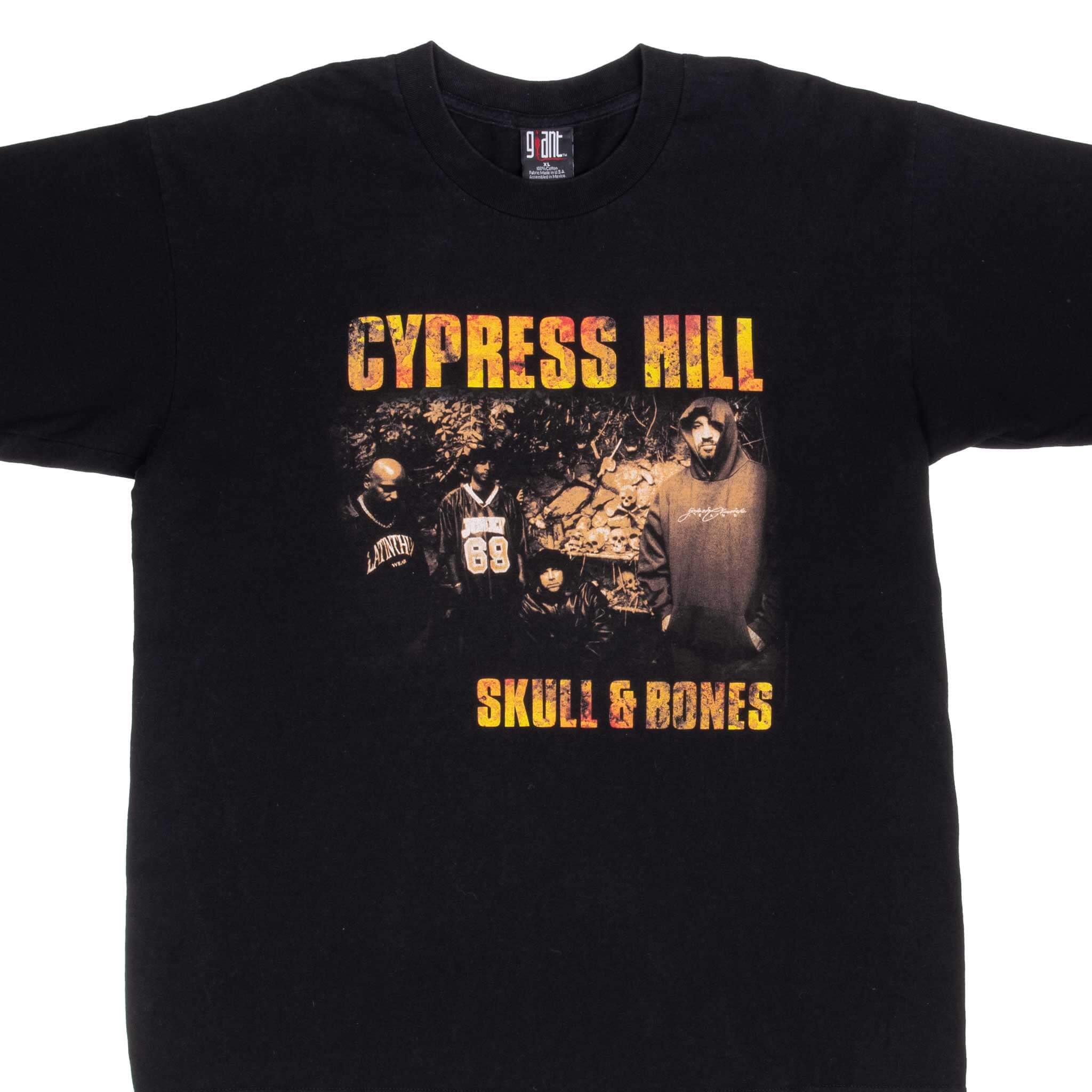 VINTAGE CYPRESS HILL SKULL AND BONES TEE SHIRT 1990S SIZE XL