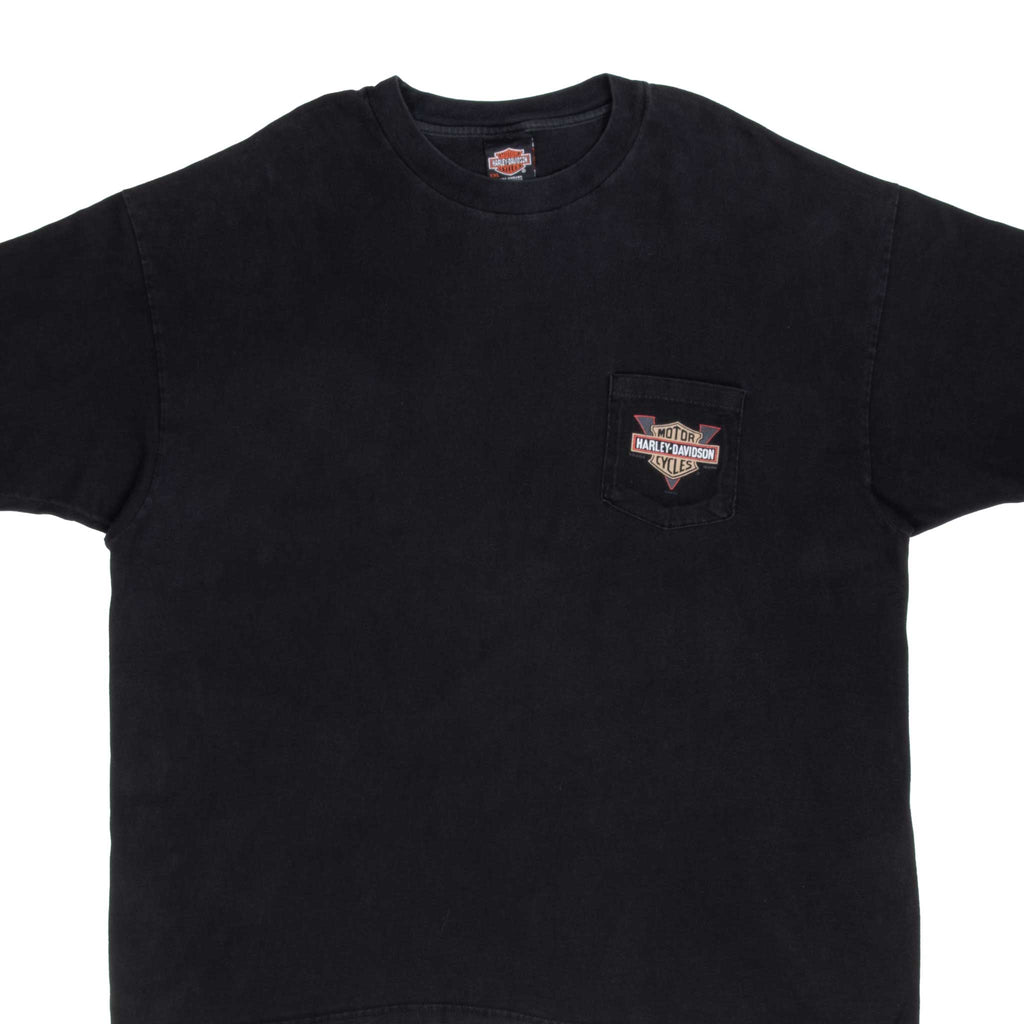 Vintage Harley Davidson Ft Collins Co 2000 Pocket Tee Shirt Size 2XL Made In USA