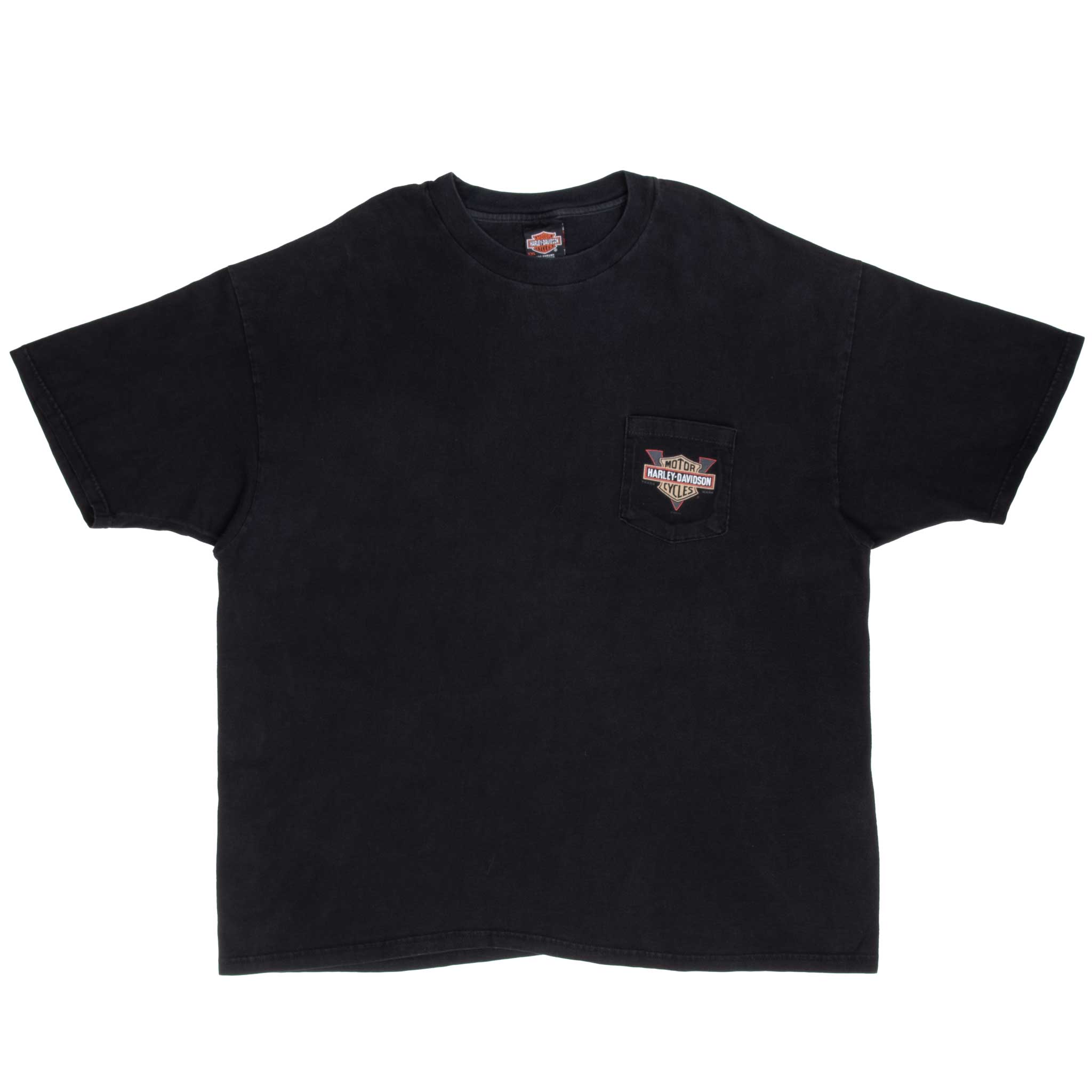 Vintage Harley Davidson Ft Collins Co 2000 Pocket Tee Shirt Size 2XL Made In USA