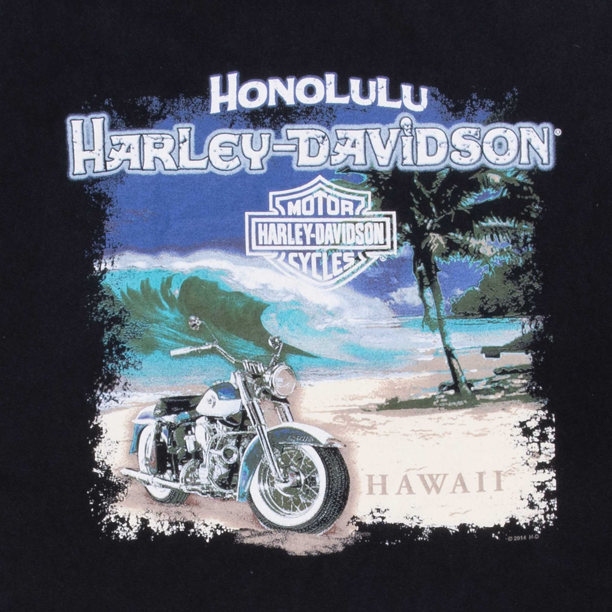 Vintage Harley Davidson Honolulu Hawaii Tee Shirt Size 2XL