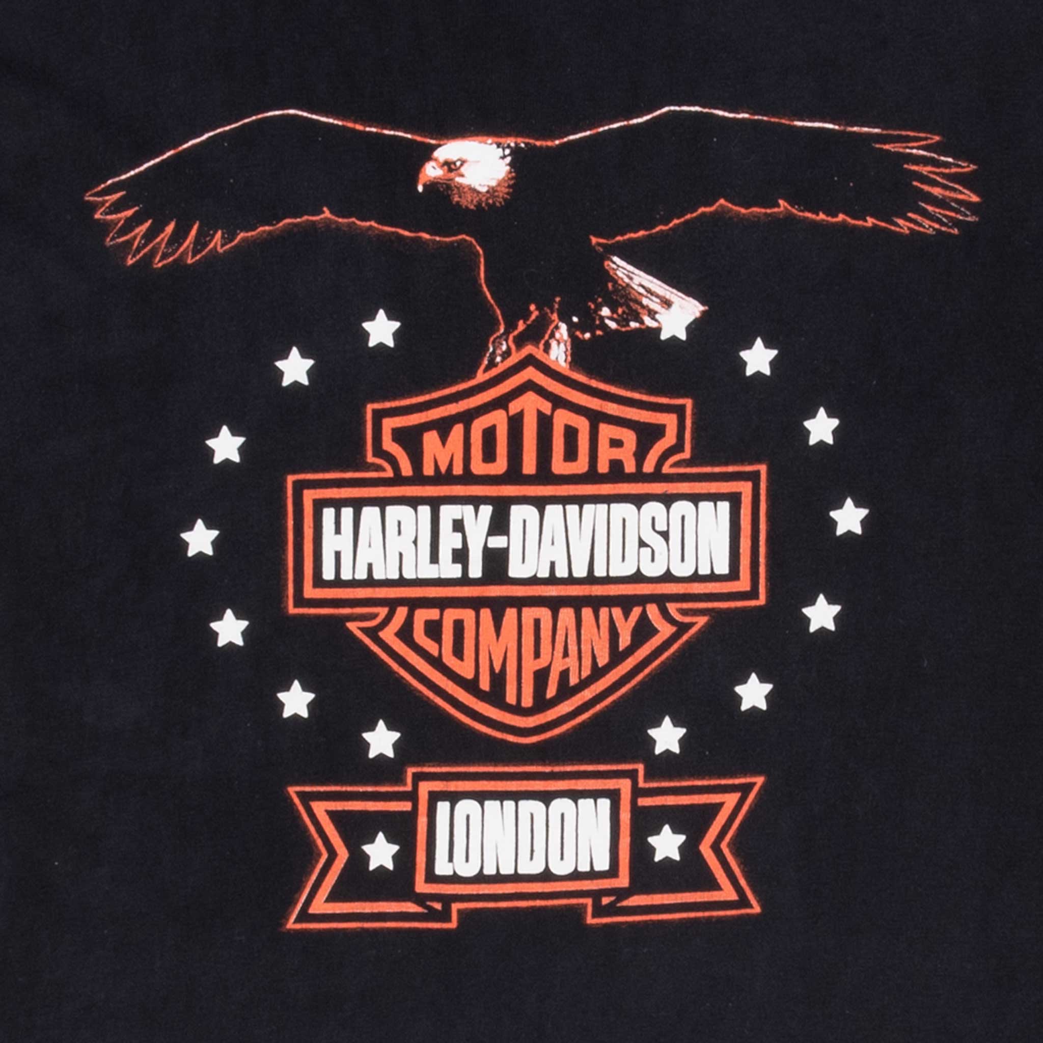 VINTAGE HARLEY DAVIDSON LONDON EAGLE 1990S TEE SHIRT SIZE MEDIUM