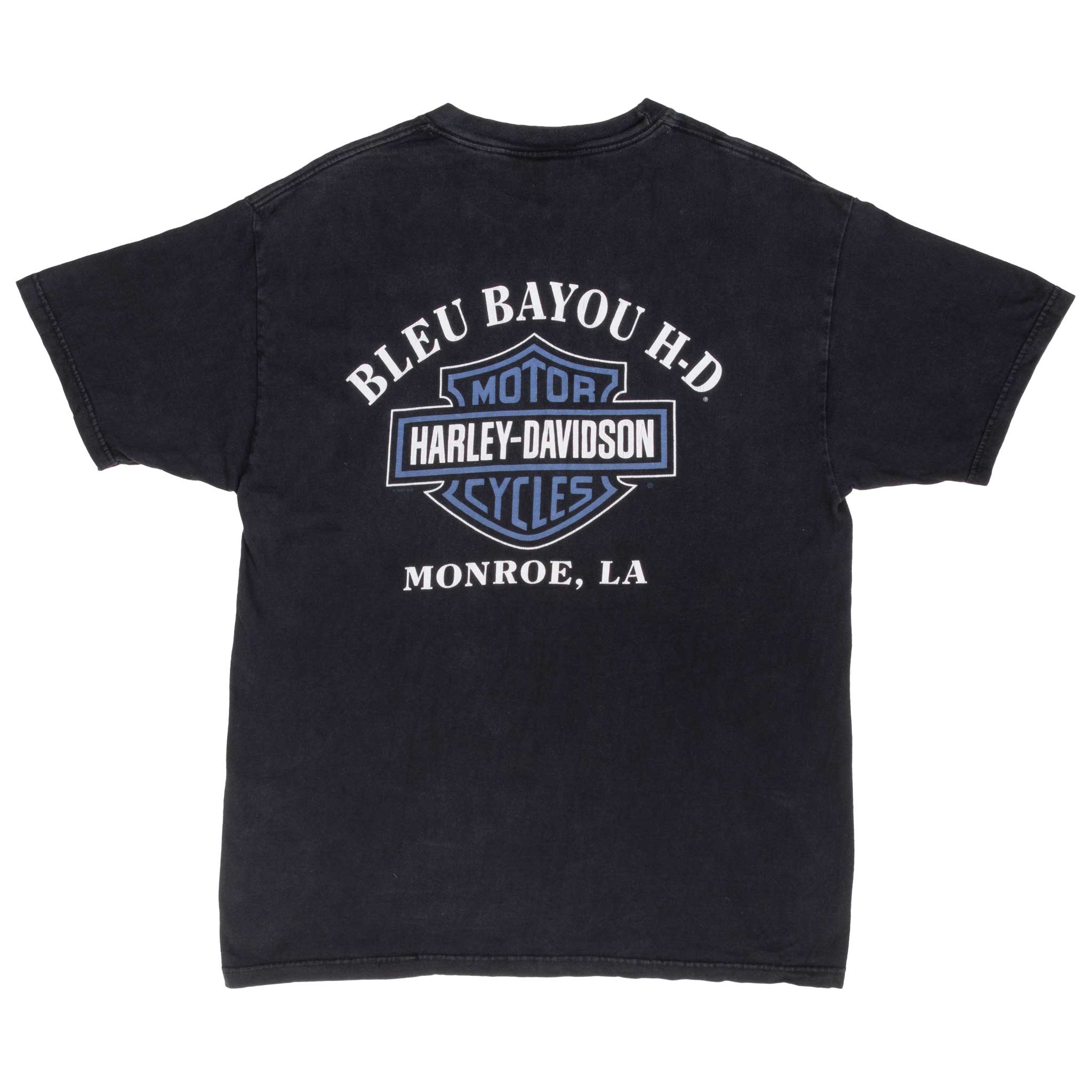 Vintage Harley Davidson Monroe La Tee Shirt 2001 Size Large Made In Usa