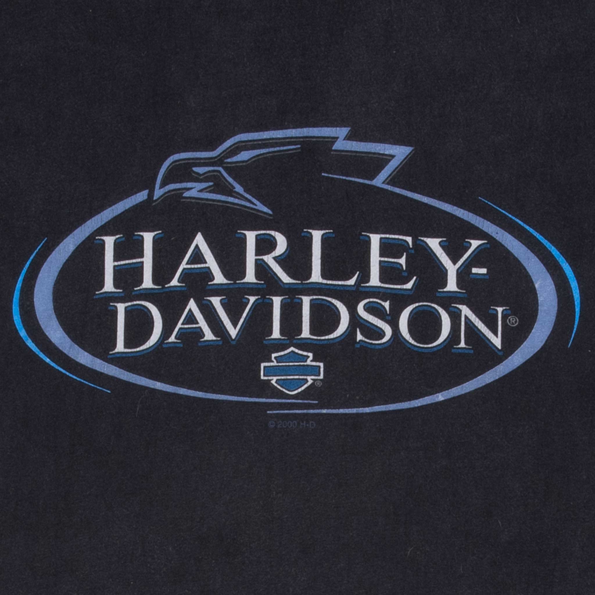 Vintage Harley Davidson Monroe La Tee Shirt 2001 Size Large Made In Usa