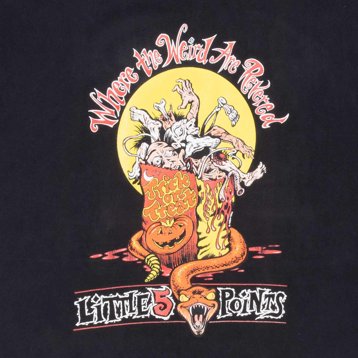 Vintage Little 5 Points Halloween Festival 1993 Tee Shirt Size XL Made In Usa