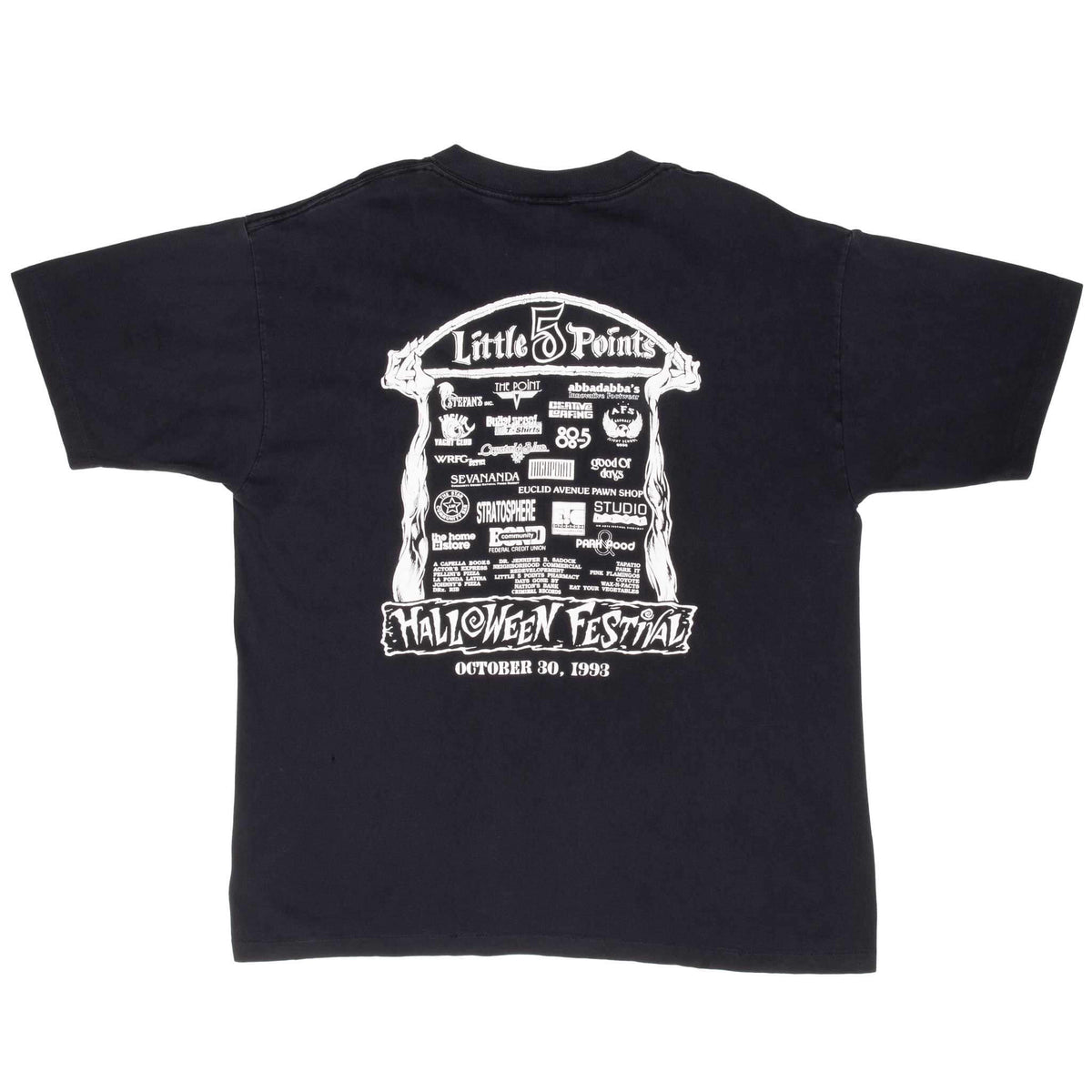 Vintage Little 5 Points Halloween Festival 1993 Tee Shirt Size XL Made In Usa