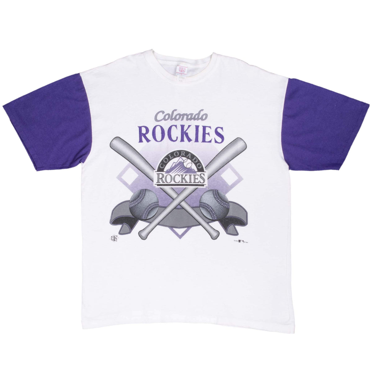 Vintage Mlb Colorado Rockies 1994 Tee Shirt Size XL Made In Usa With Single Stitch Sleeves