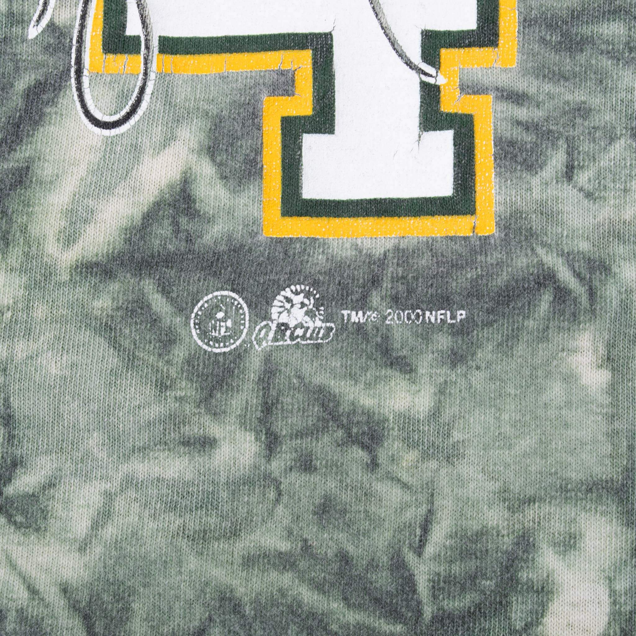 Vintage Nfl Green Bay Packers 2000 Tie Dye Tee Shirt Size Large
