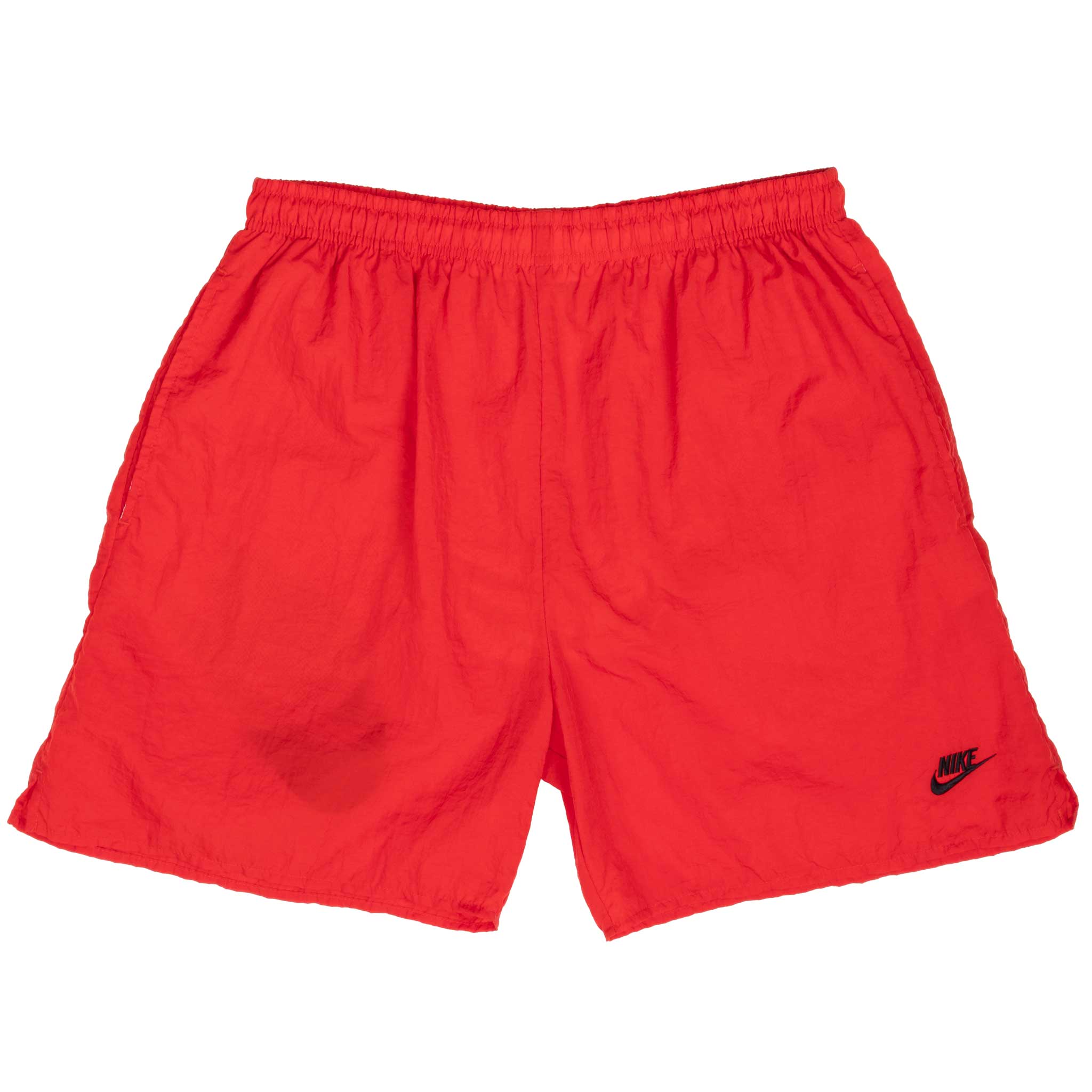VINTAGE NIKE BIG SWOOSH RED SWIMMING SHORTS TRUNK 1990S SIZE MEDIUM