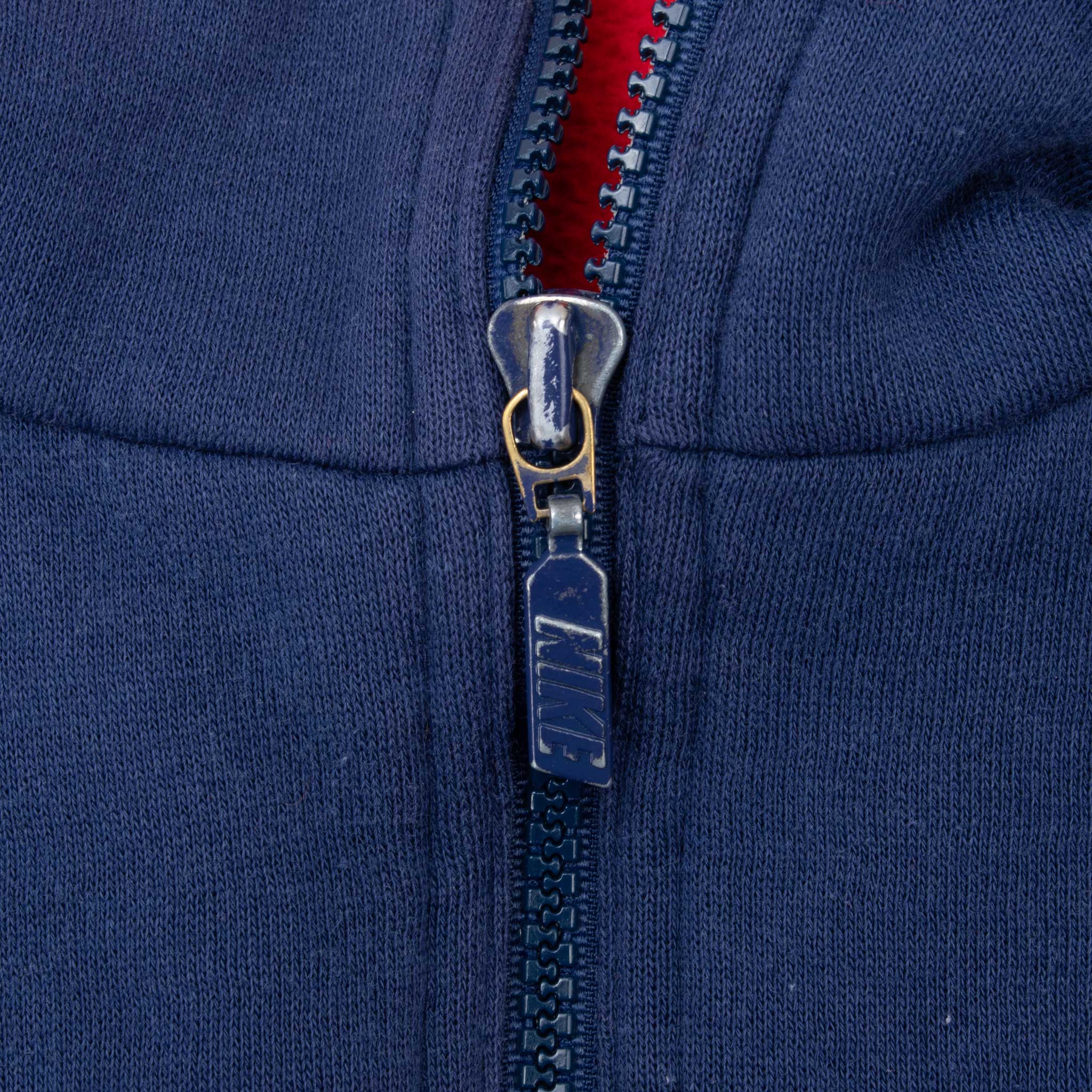 Vintage Nike Classic Swoosh Blue Full Zip Sweatshirt 1980S Size XL