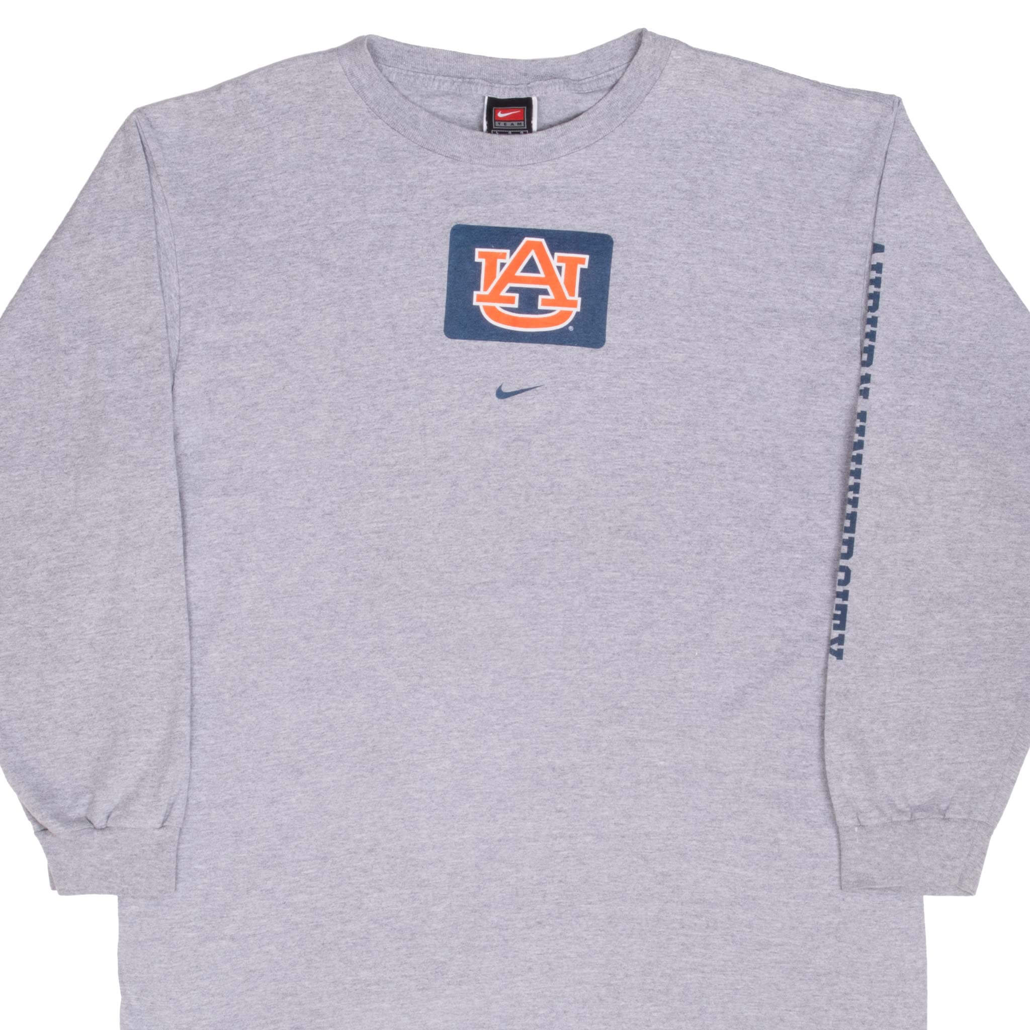 Vintage Nike Ncaa Auburn University Long Sleeve Tee Shirt 1990S Size Large