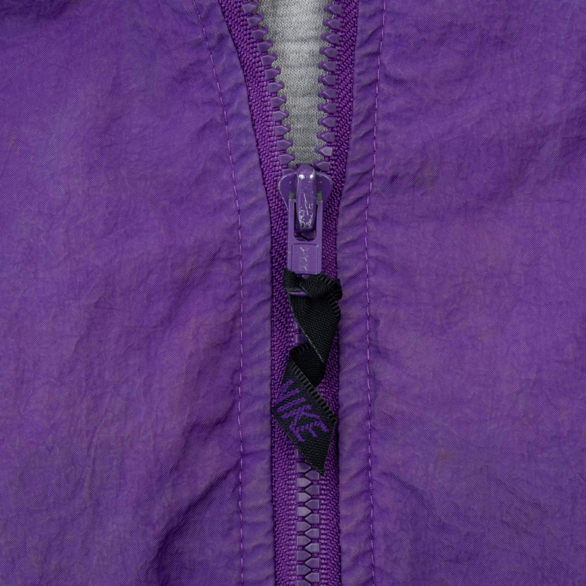 Vintage Nike Swoosh Purple Windbreaker Jacket Late 1980S Size Large