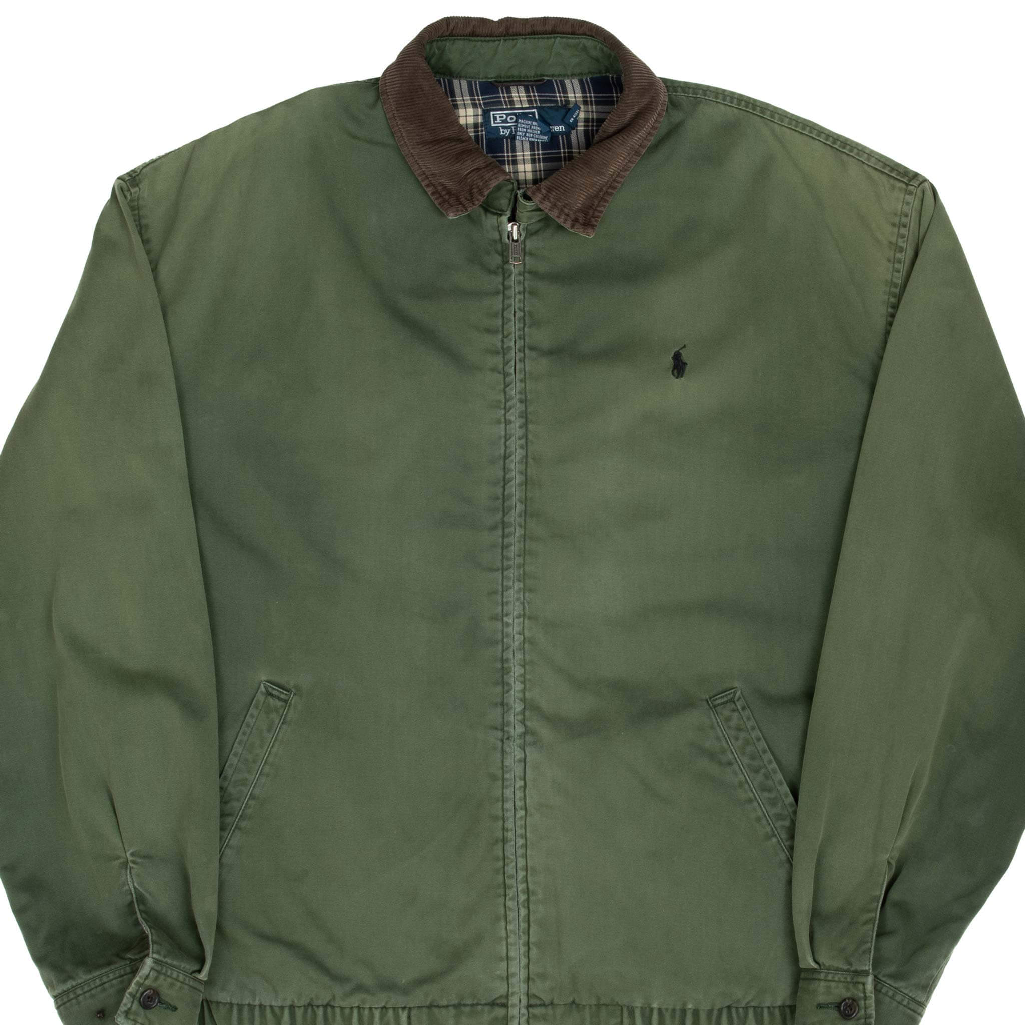 VINTAGE POLO RALPH LAUREN OLIVE GREEN HARRINGTON GOLF JACKET 1990S LAR vintage-polo-ralph-lauren-olive-green-harrington-golf-jacket-1990s-lar